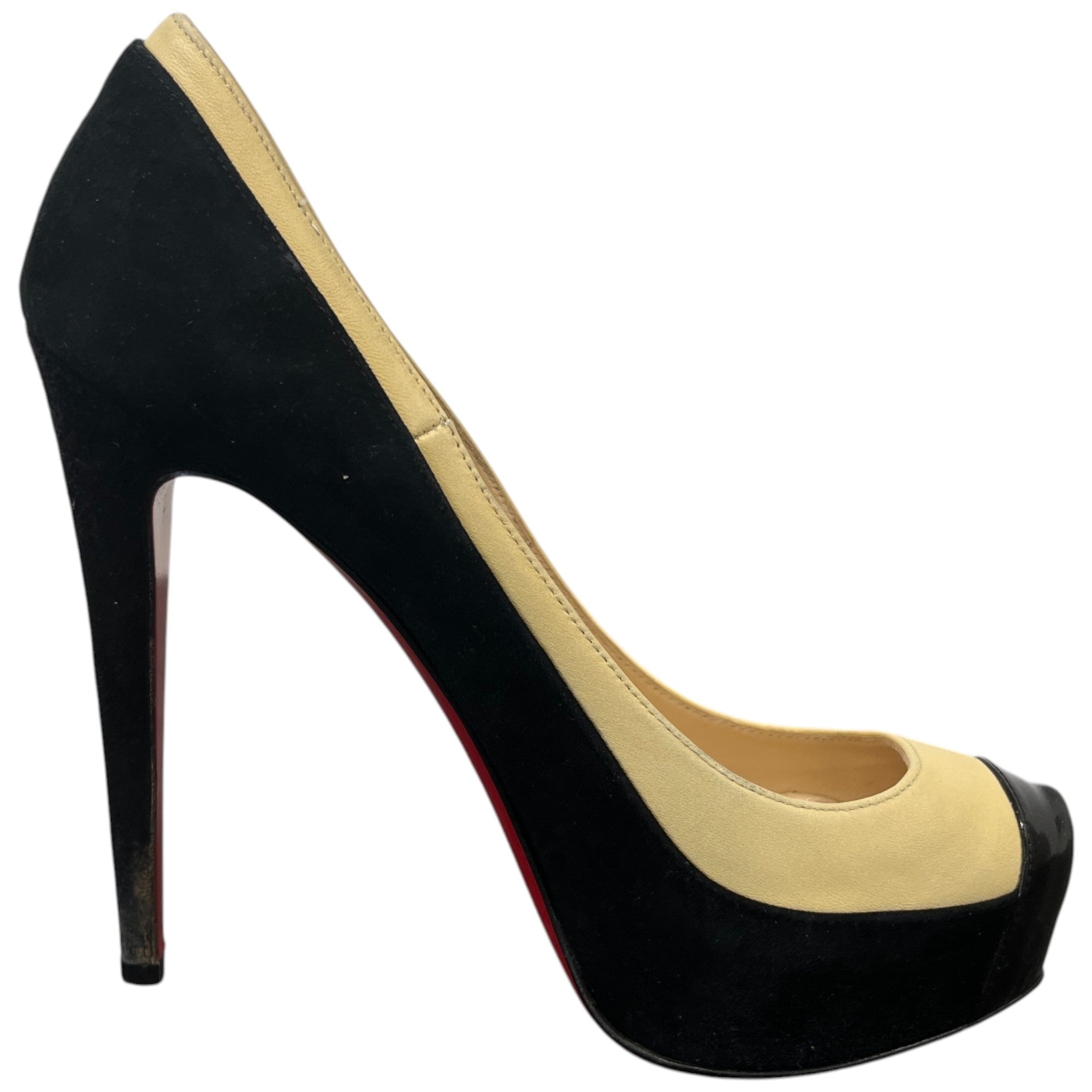 Women's Two Tone Heels Beige Size EU 38 / UK 5