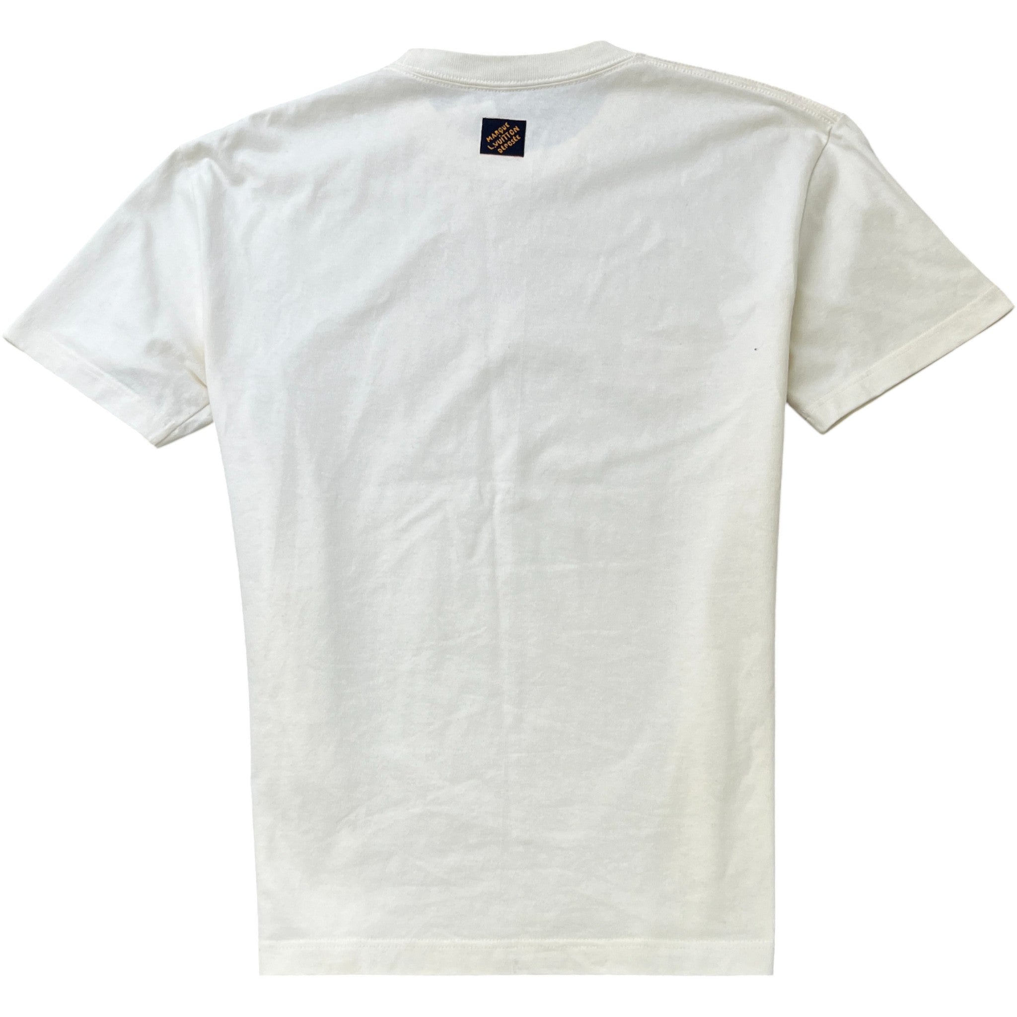 Men's Embroidered Logo T-Shirt White Size M