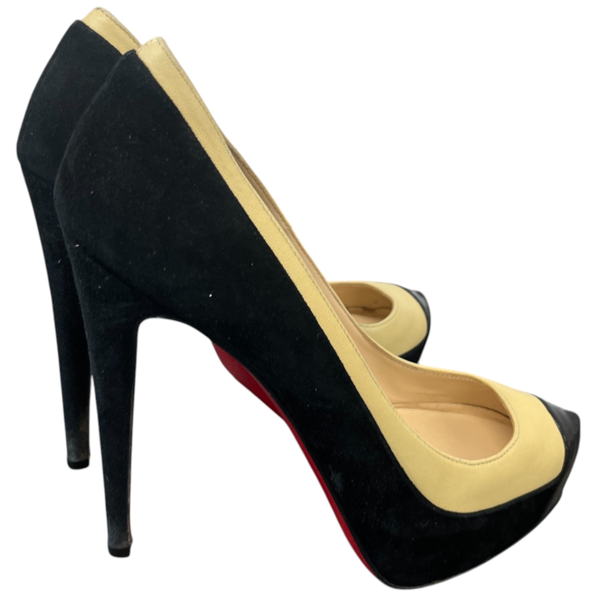 Women's Two Tone Heels Beige Size EU 38 / UK 5