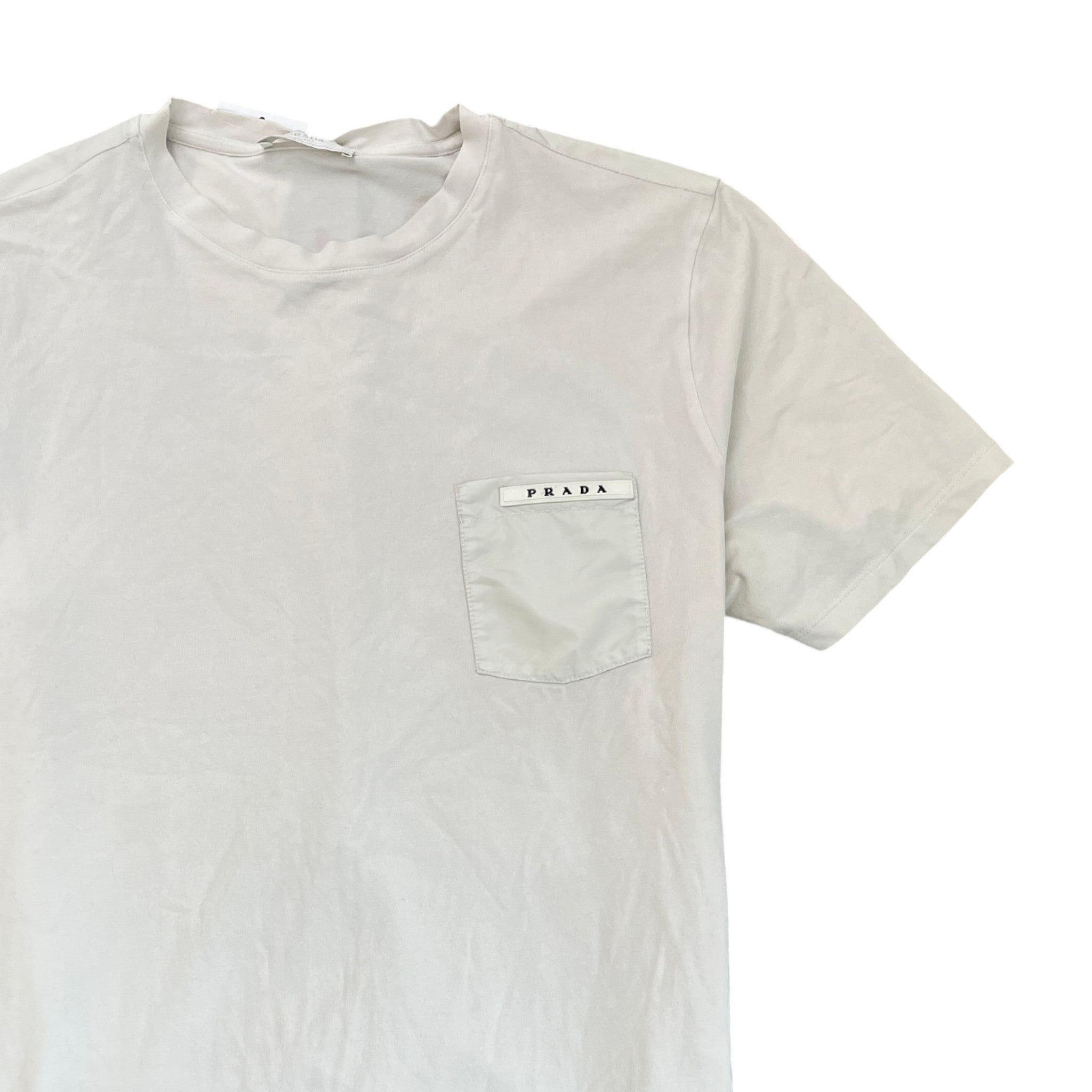 Men's Nylon Pocket Logo T-Shirt White Size L