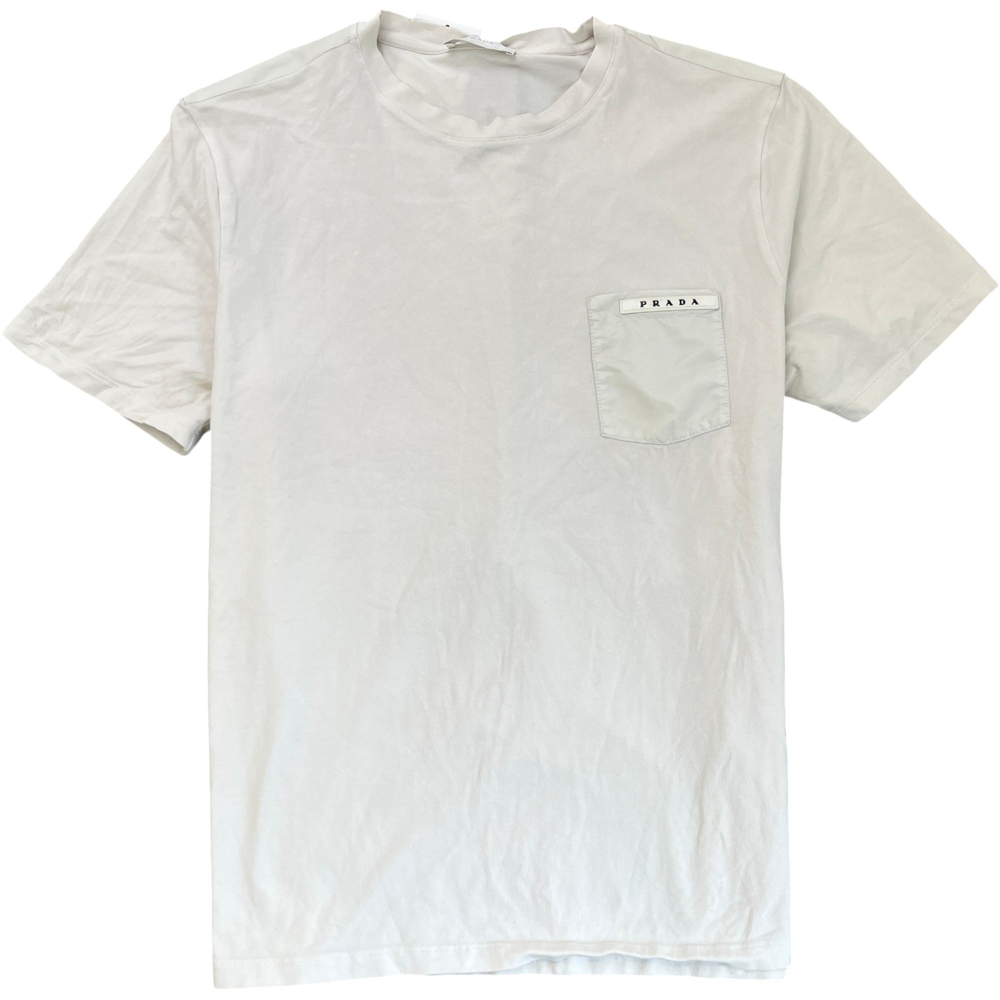 Men's Nylon Pocket Logo T-Shirt White Size L