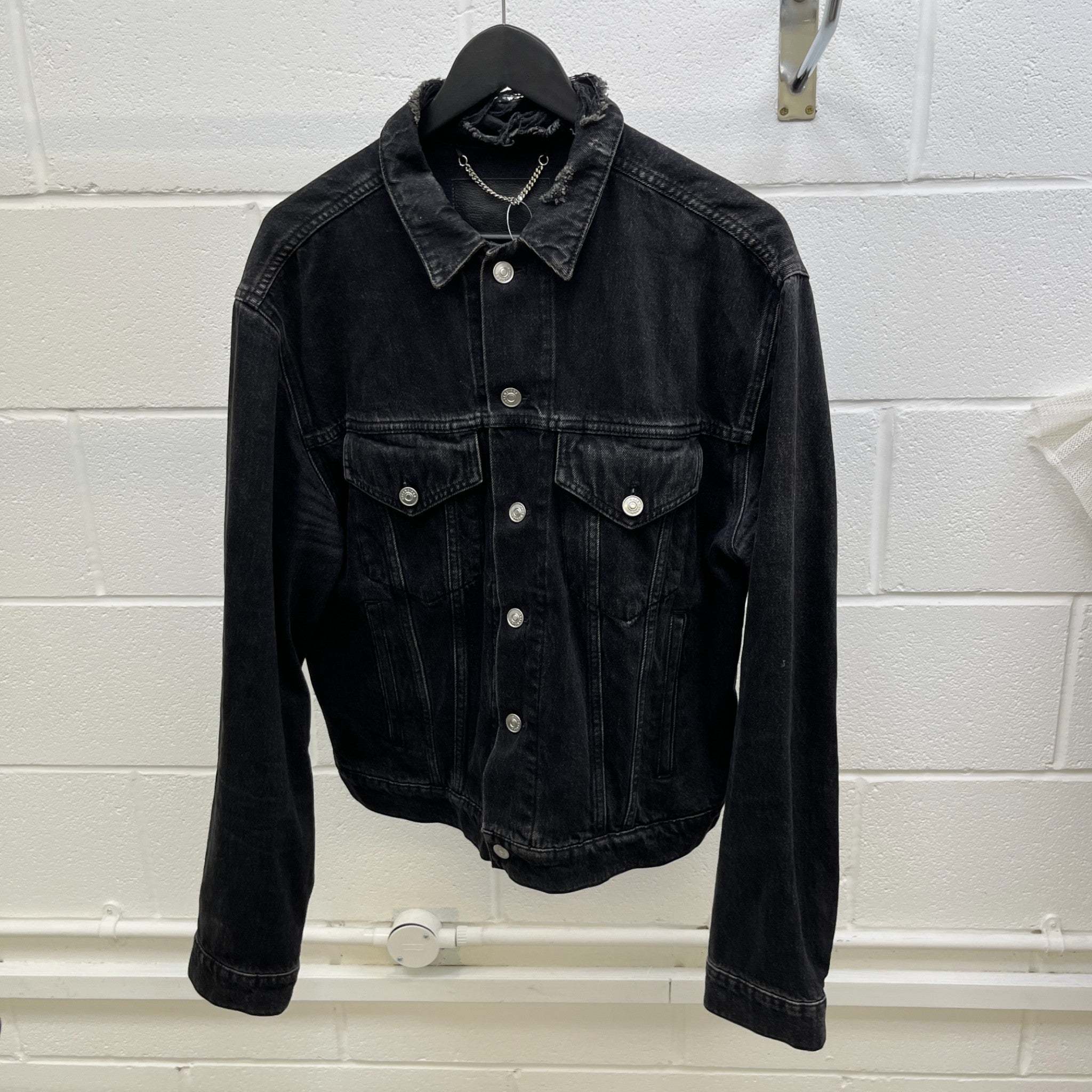 Men's Sinners Distressed Jacket Black Size IT 52 / XL