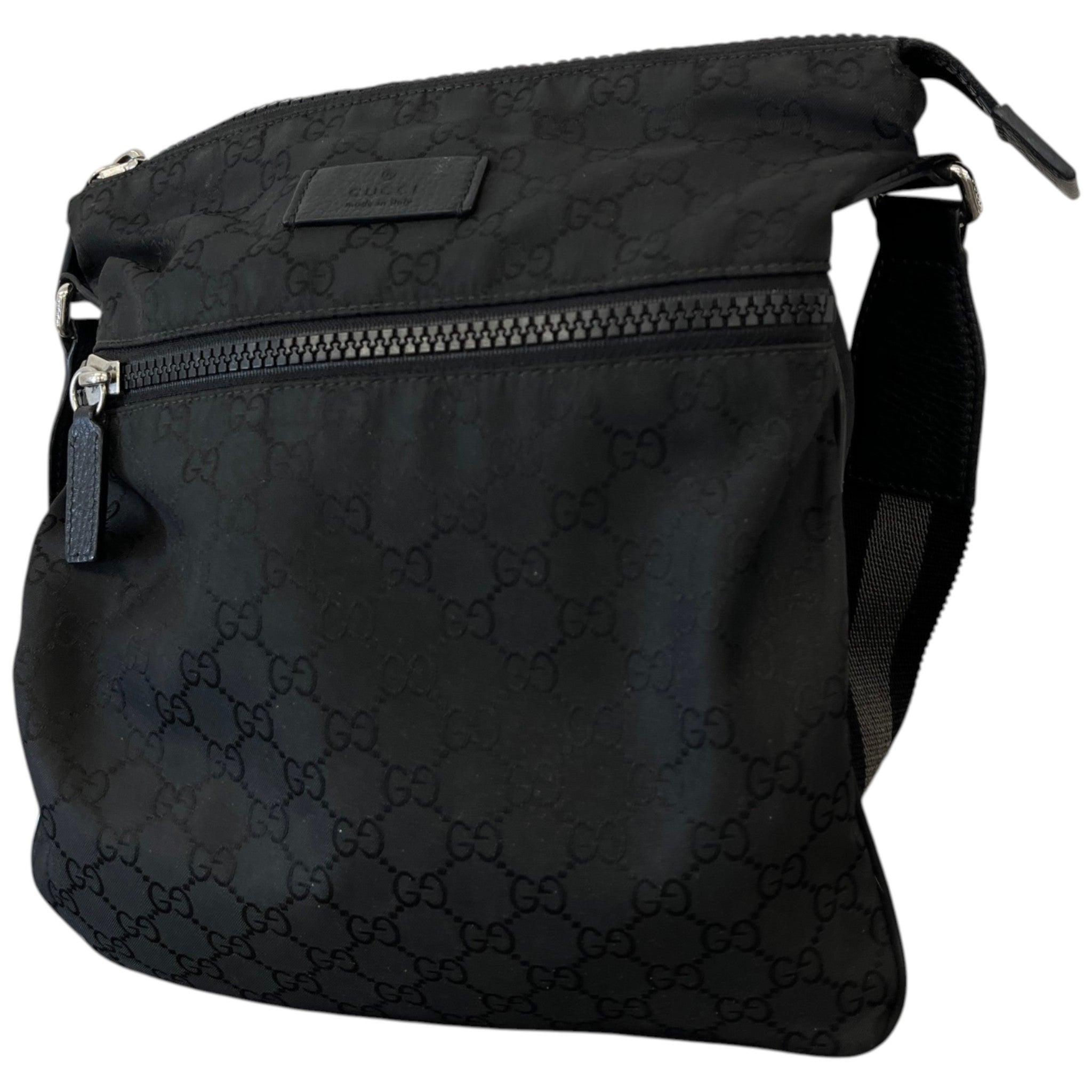 Men's Gg Supreme Messenger Bag Black