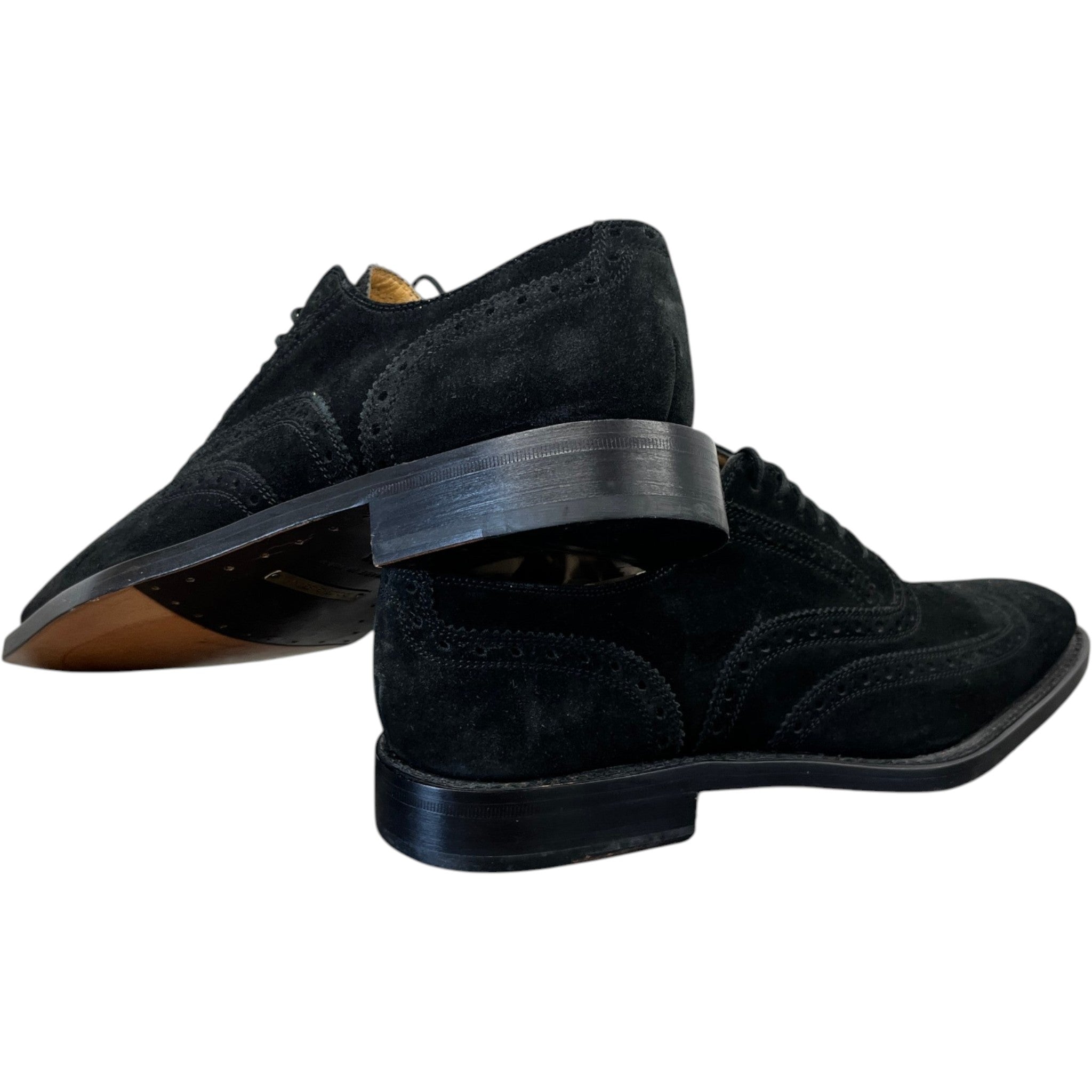 Men's Derby Loafers Black Size EU 40.5 / UK 6.5