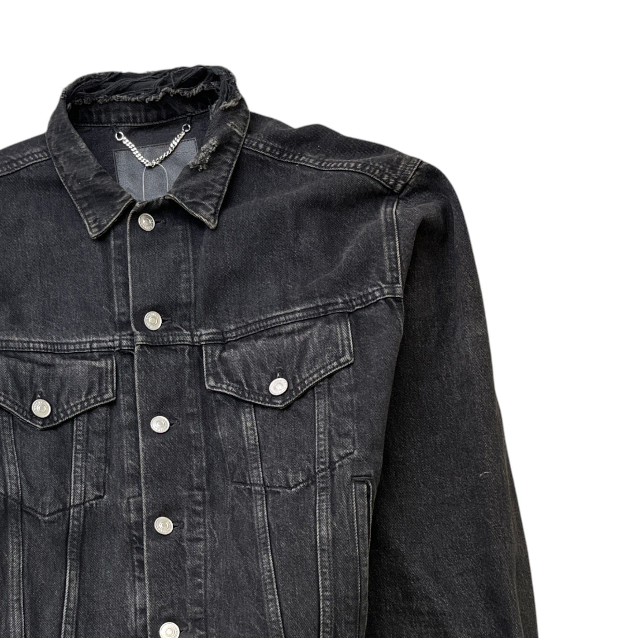 Men's Sinners Distressed Jacket Black Size IT 52 / XL