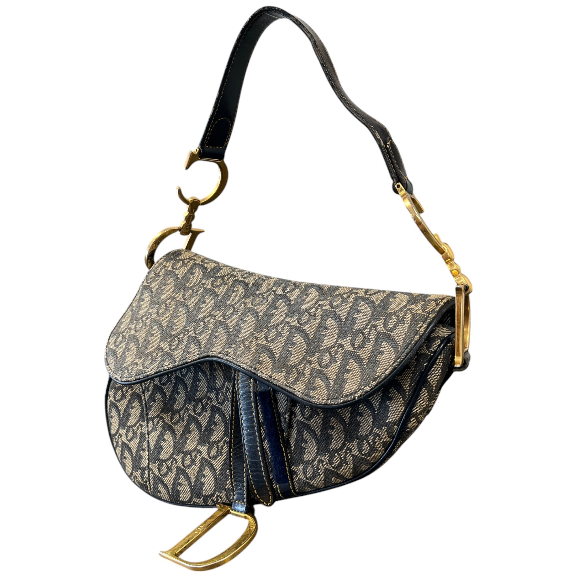 Women's Vintage Saddle Handbag Navy