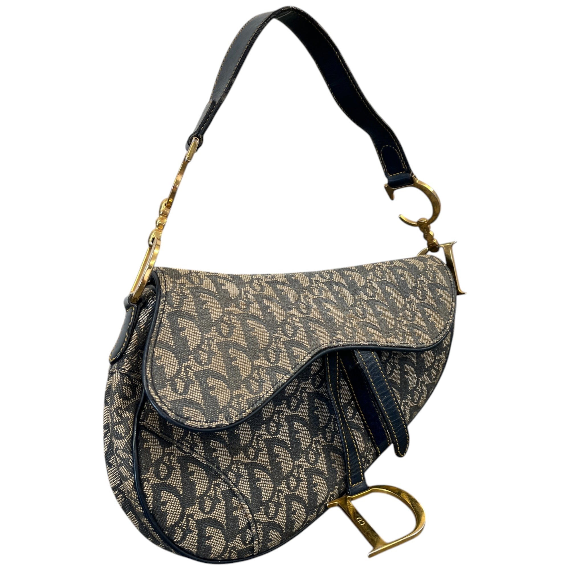 Women's Vintage Saddle Handbag Navy