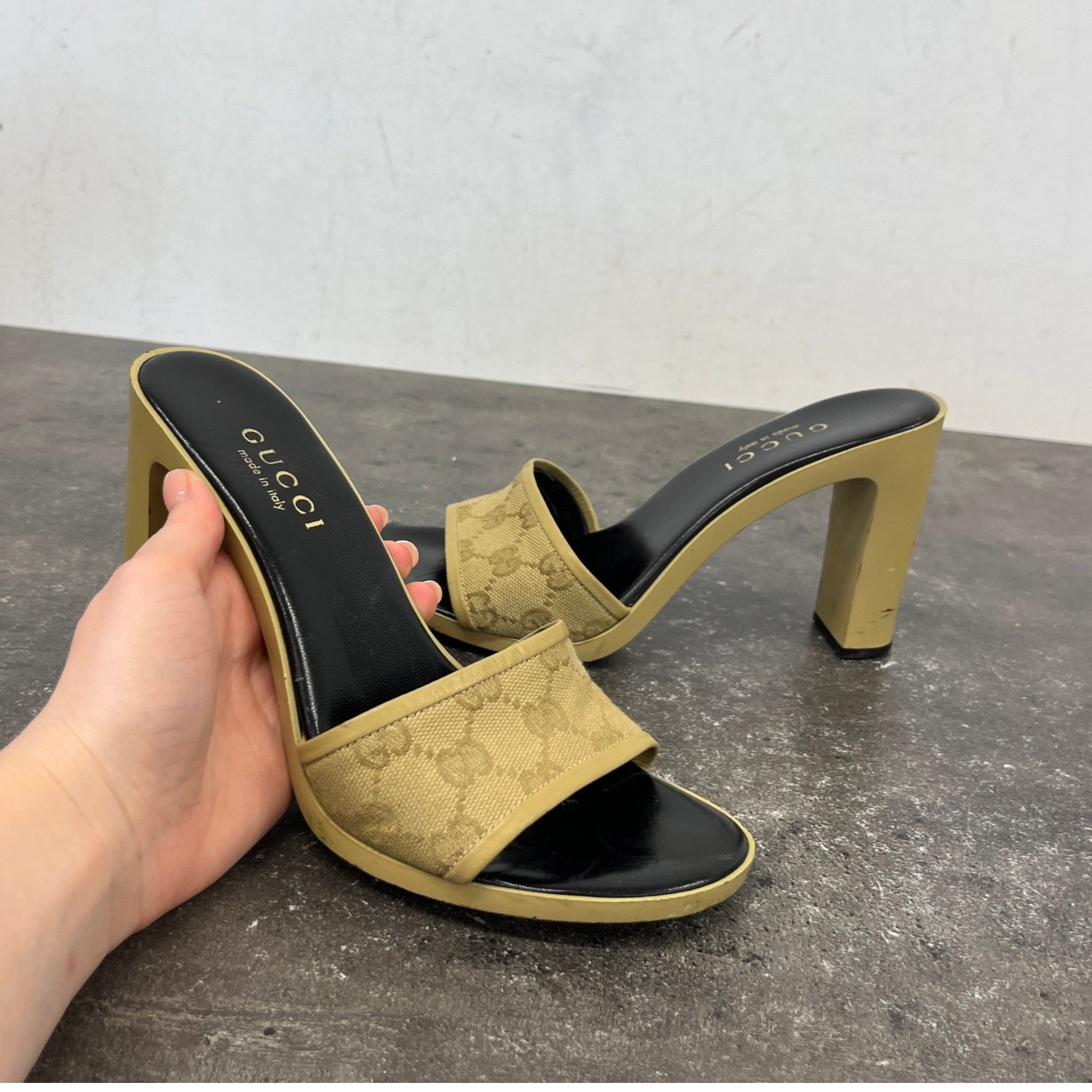 Women's Gg Supreme Heels Beige Size EU 38 / UK 5