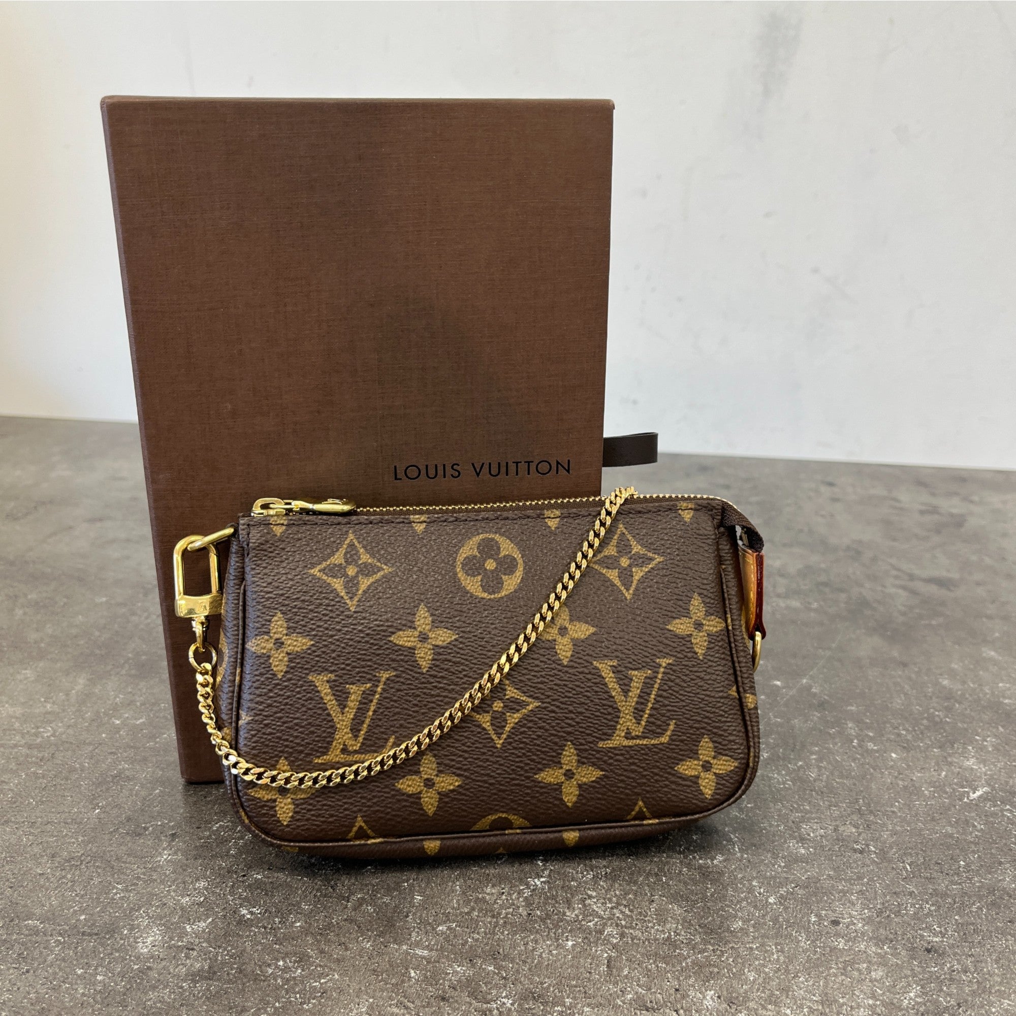 Women's Monogram Mini Pochette Bag Brown