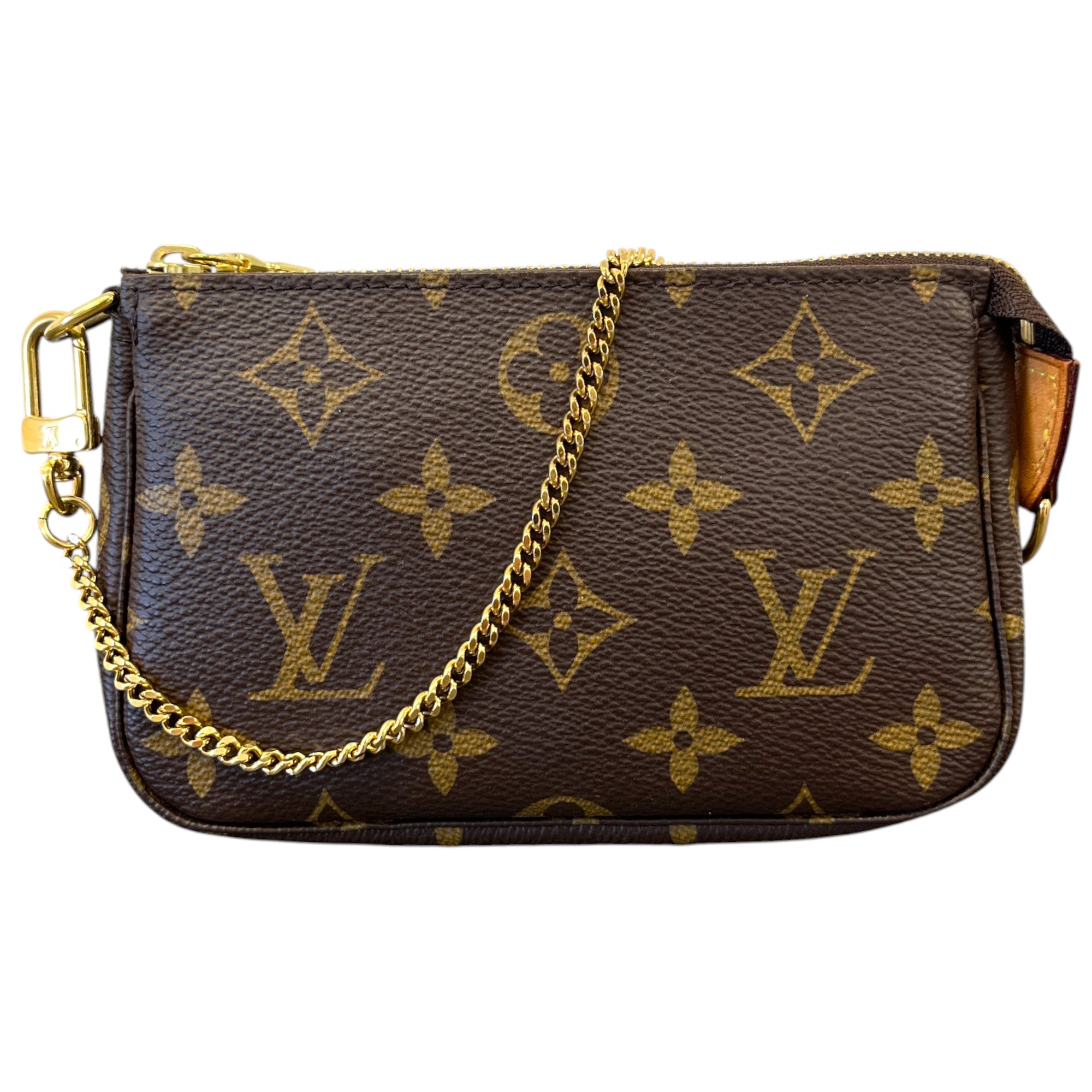 Women's Monogram Mini Pochette Bag Brown