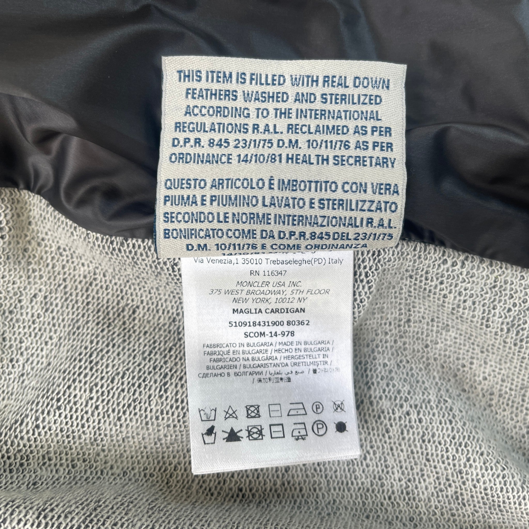 Men's Maglia Cardigan Jacket Grey Size L