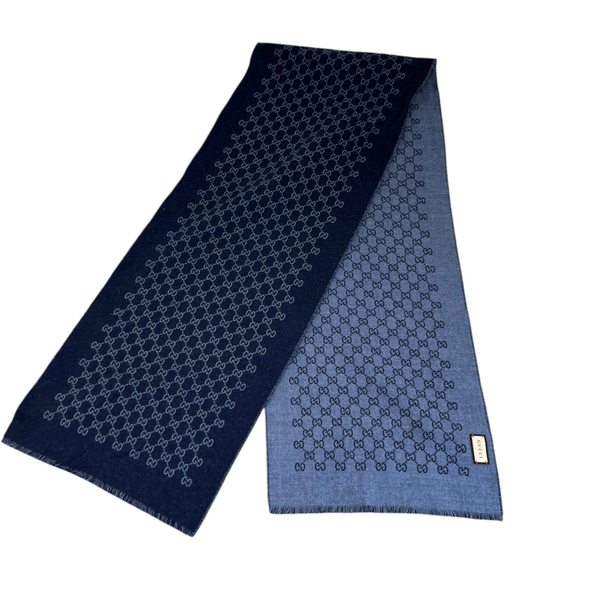 Men's Gg Jacquard Scarf Blue