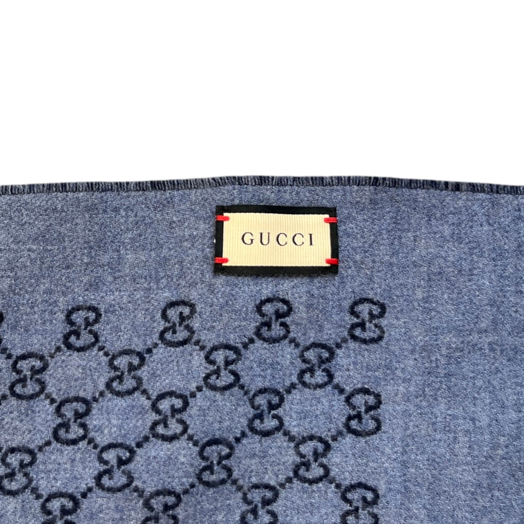 Men's Gg Jacquard Scarf Blue