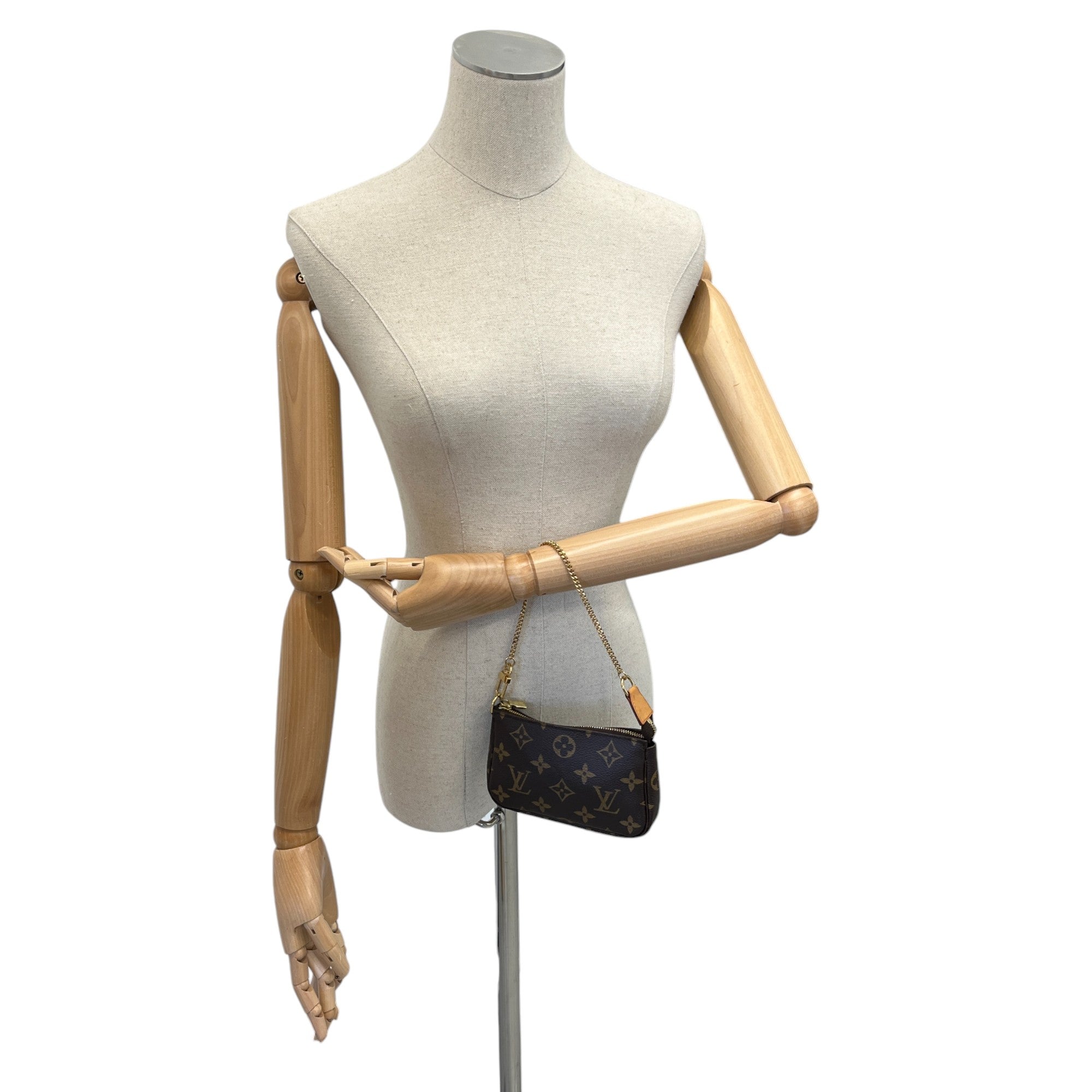 Women's Monogram Mini Pochette Bag Brown