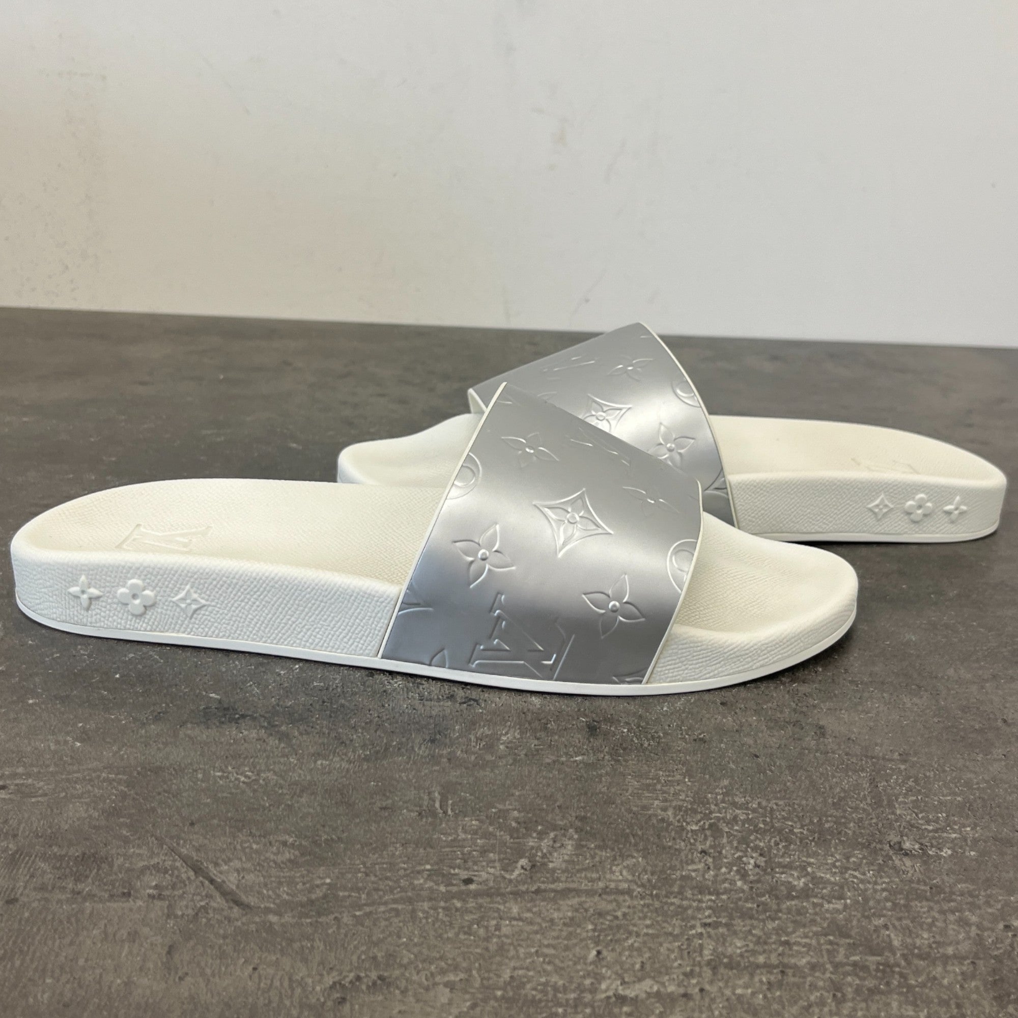 Men's Waterfront Mules Slides Silver Size EU 41 / UK 7
