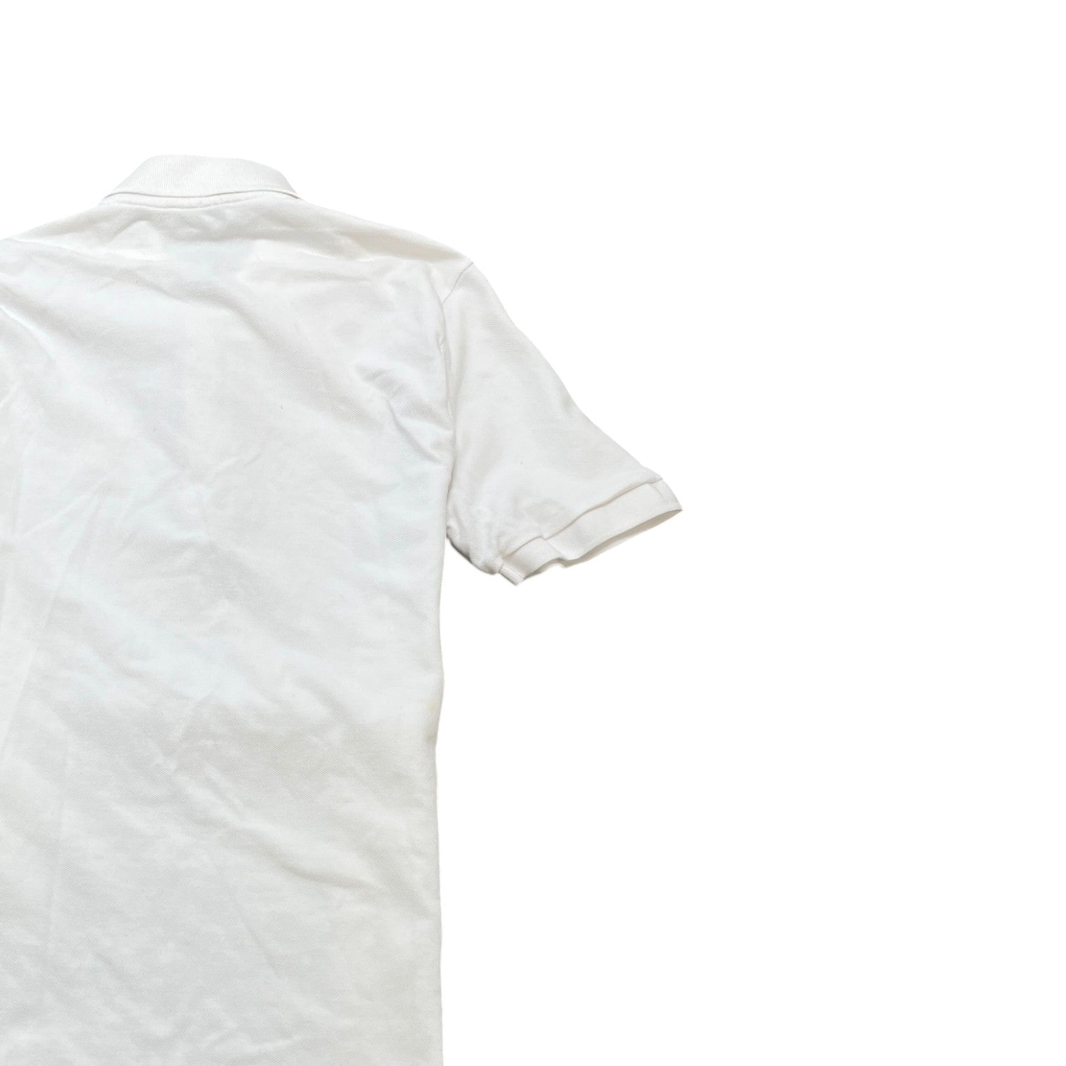 Men's Embossed Logo Polo Shirt White Size M