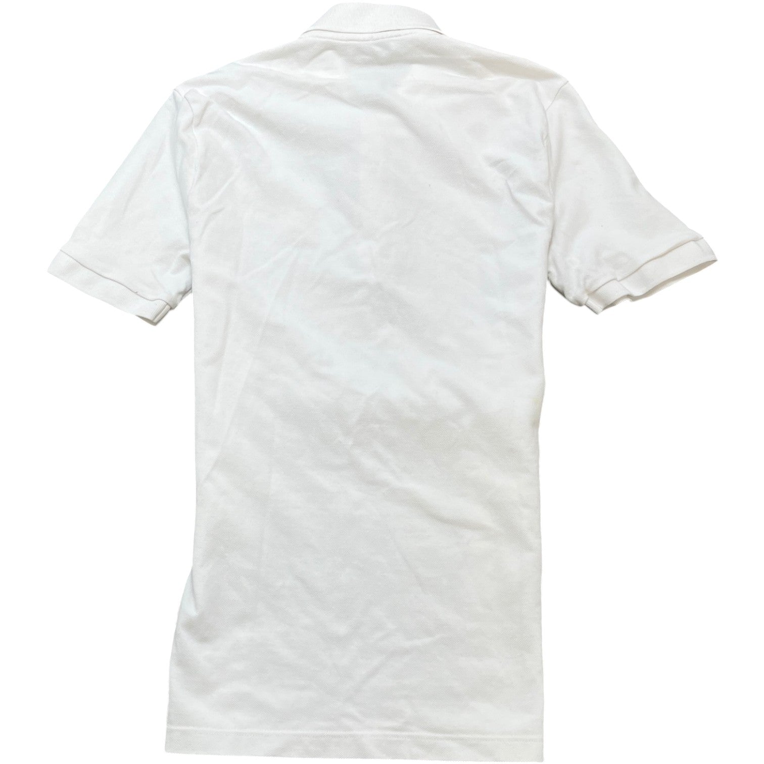 Men's Embossed Logo Polo Shirt White Size M