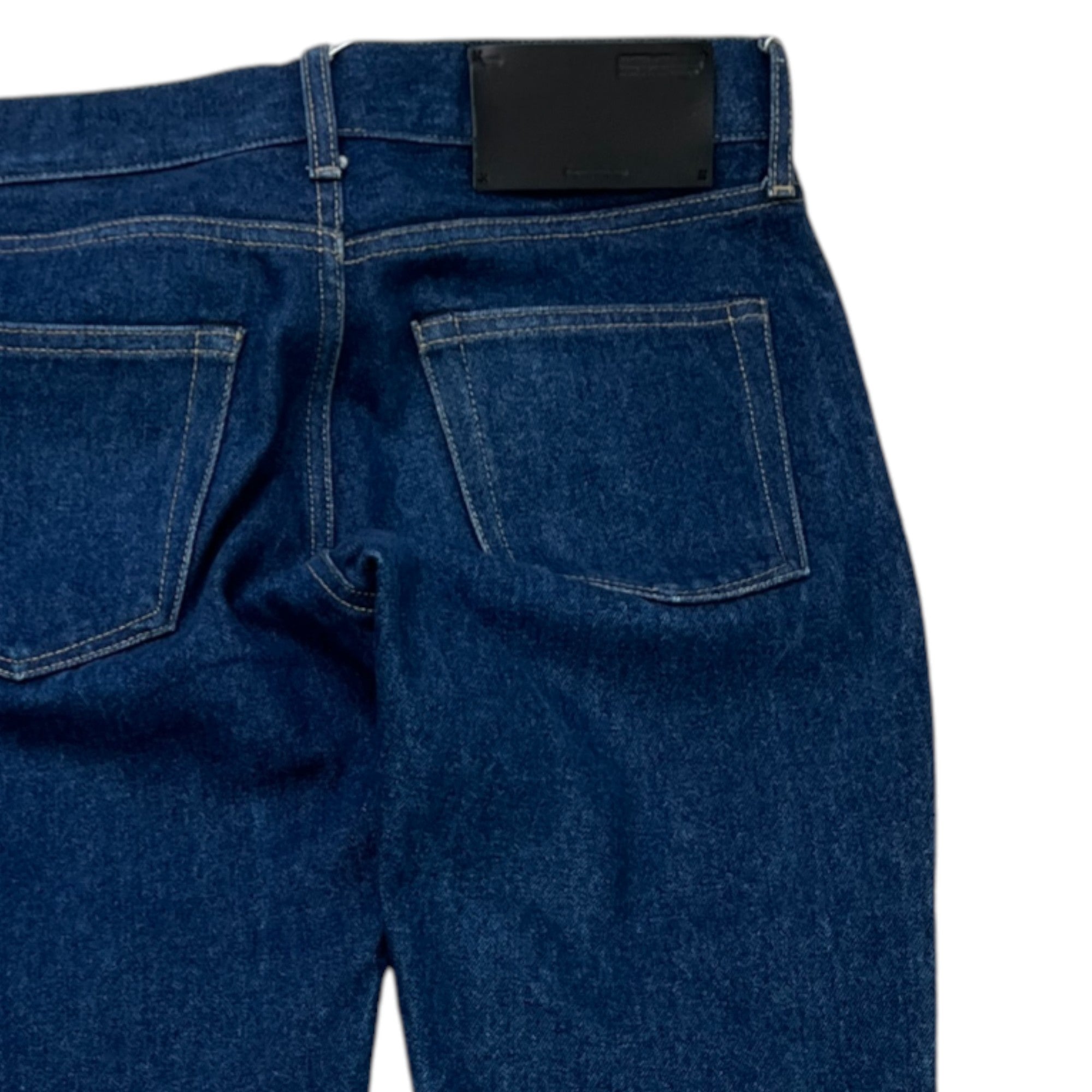 Men's Stripe Logo Print Jeans Blue Size Waist 31"