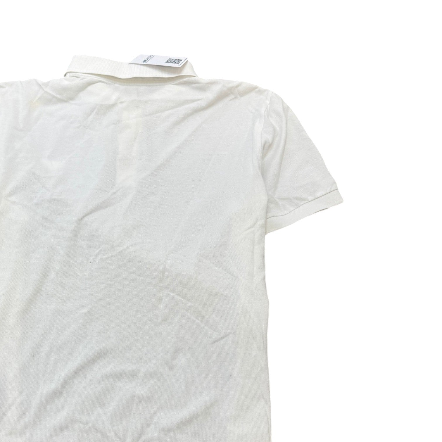 Men's Triangle Logo Polo Shirt White Size XL