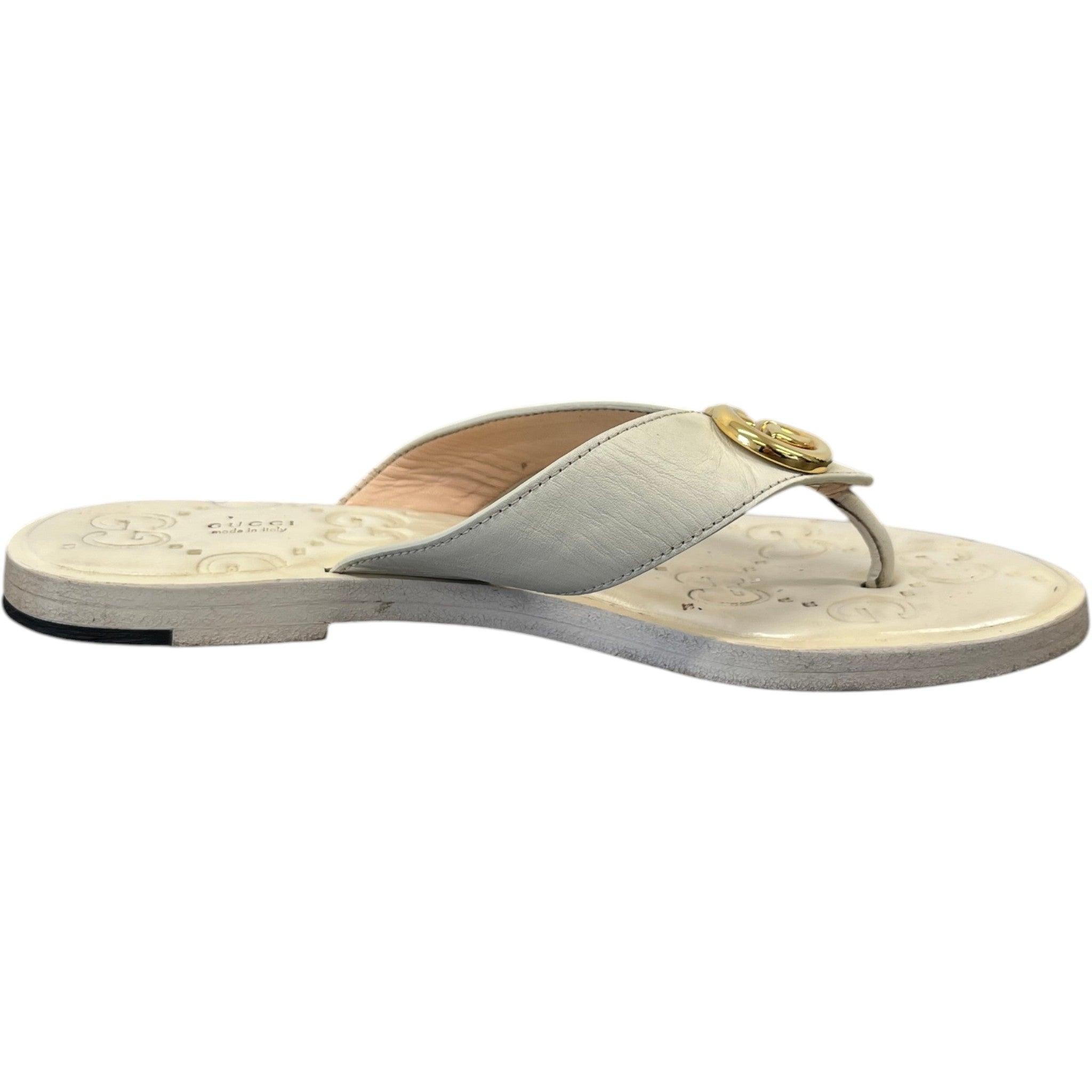 Women's Interlocking G Sandals Cream Size EU 37.5 / UK 4.5