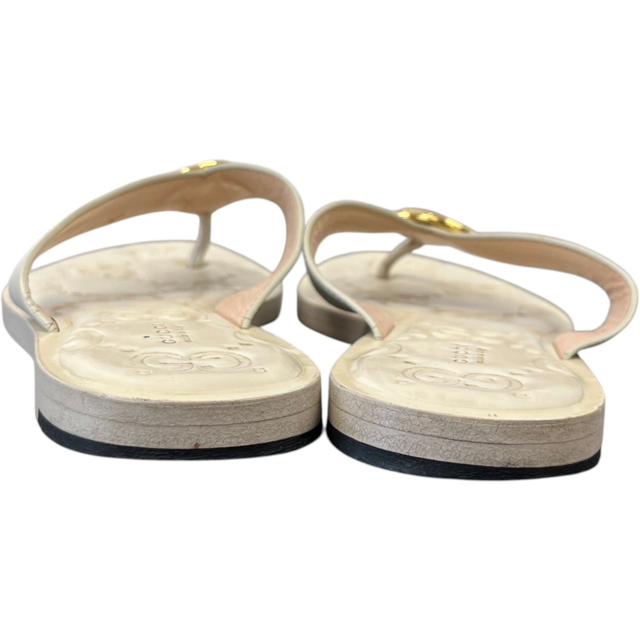 Women's Interlocking G Sandals Cream Size EU 37.5 / UK 4.5