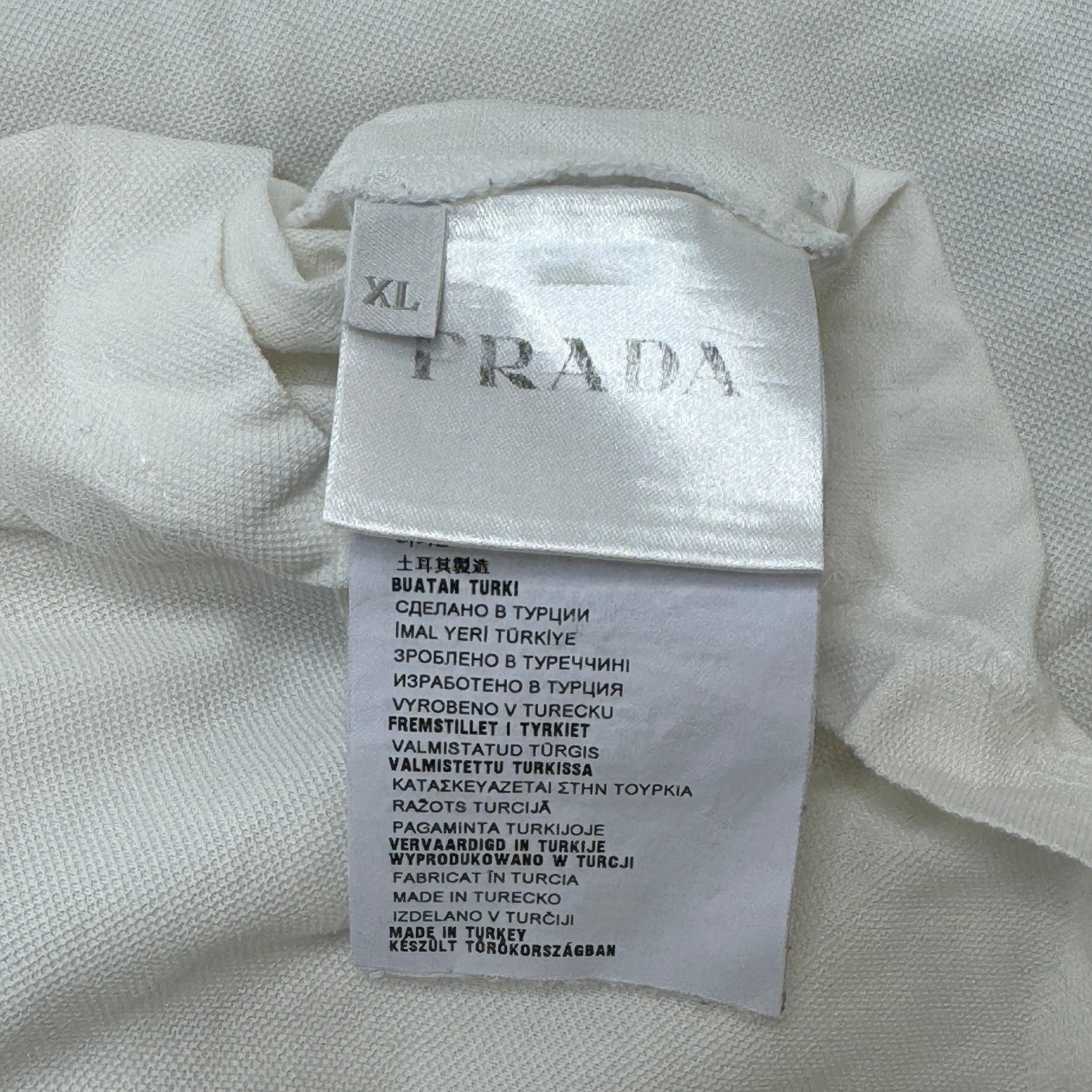 Men's Triangle Logo Polo Shirt White Size XL