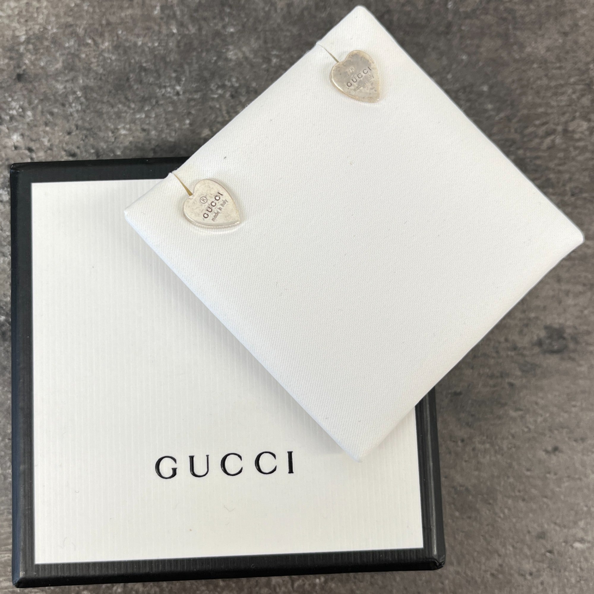 Women's Logo Heart Earrings Silver