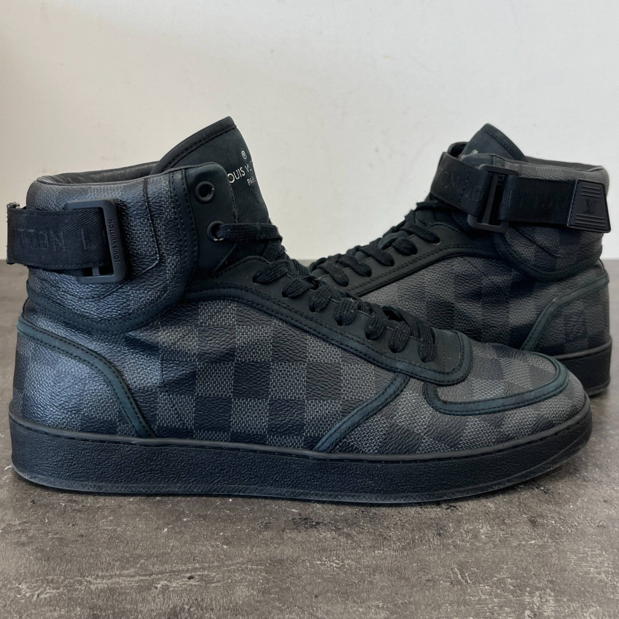 Men's Damier Rivoli High Trainers Black Size EU 41.5 / UK 7.5