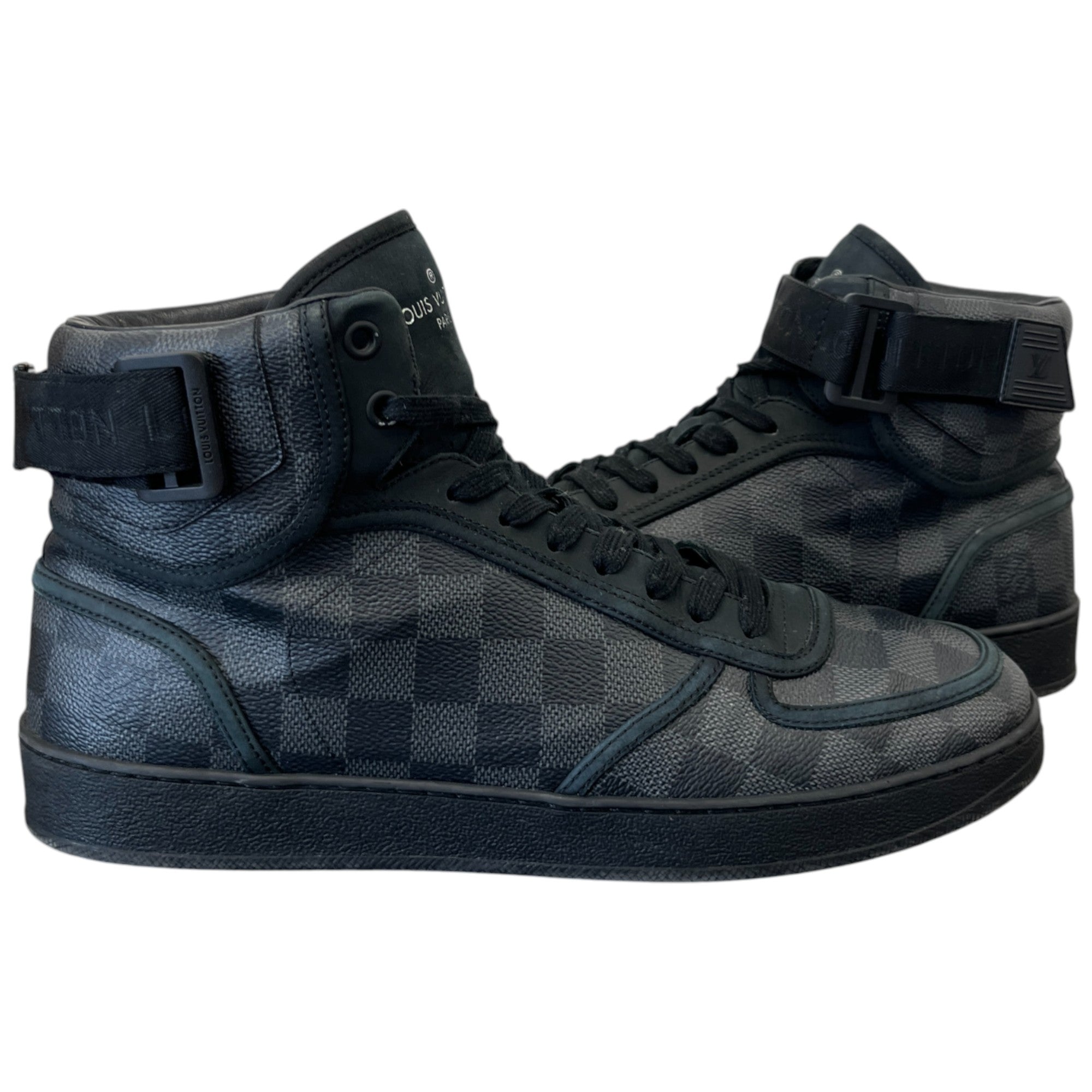 Men's Damier Rivoli High Trainers Black Size EU 41.5 / UK 7.5