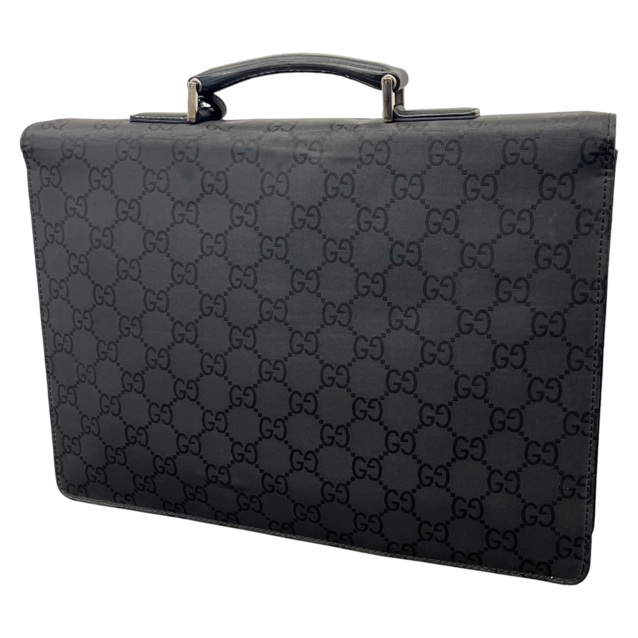 Men's Gg Lock Briefcase Bag Black