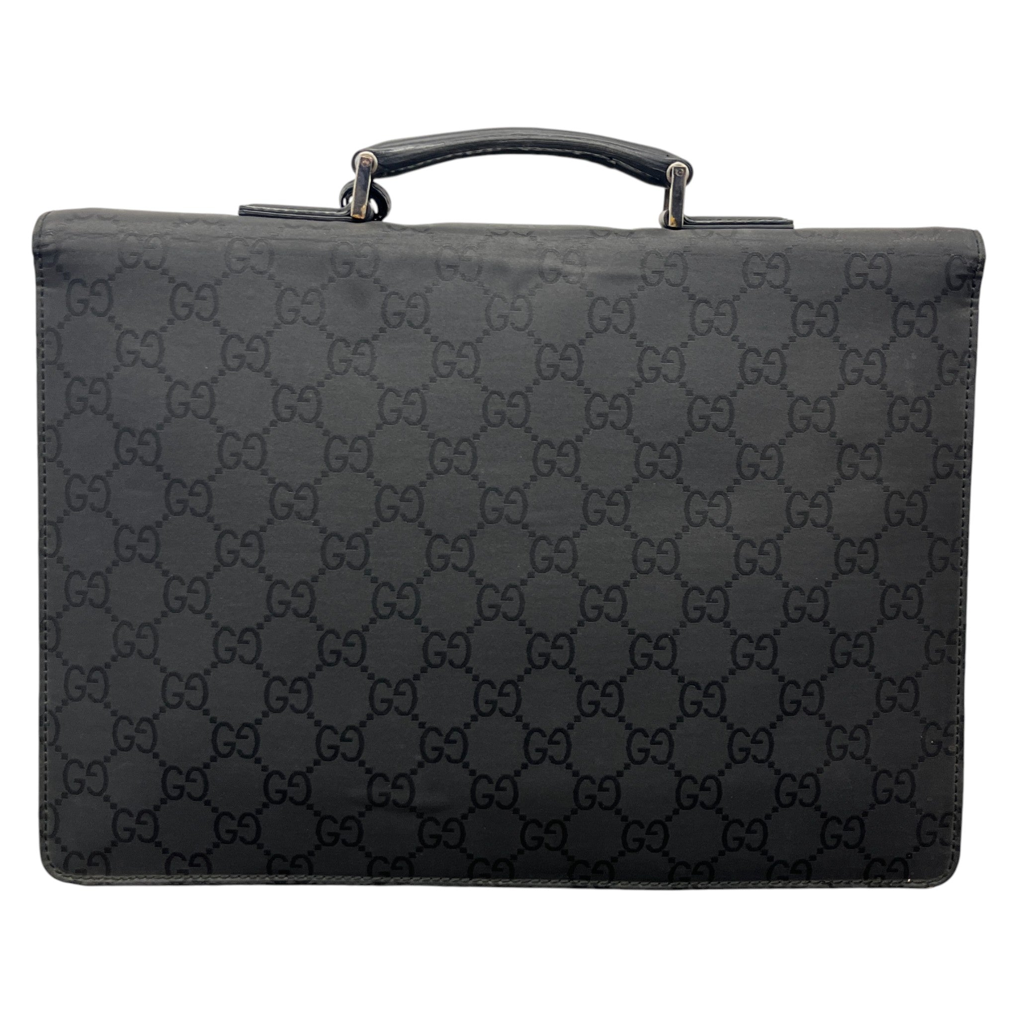 Men's Gg Lock Briefcase Bag Black