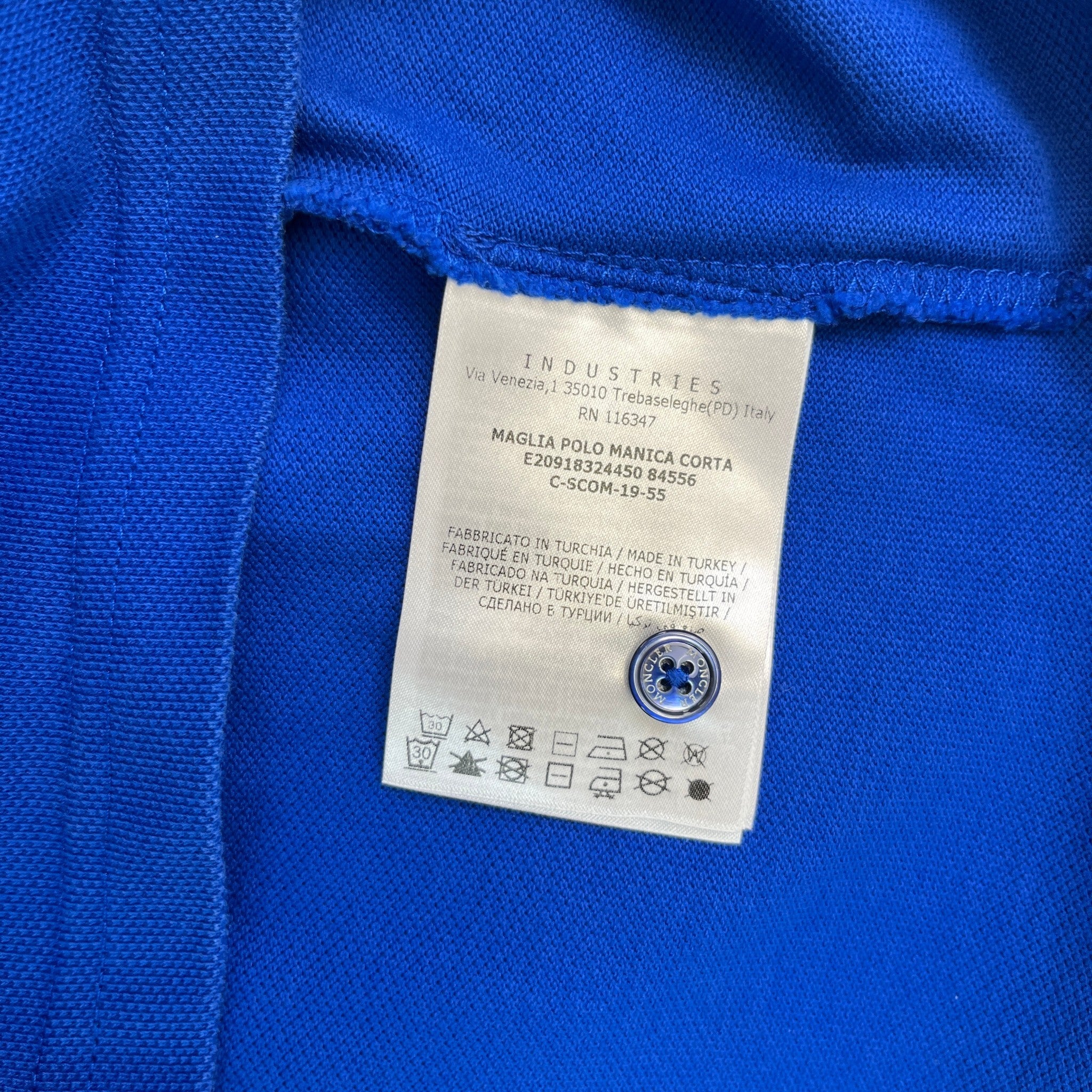 Men's Maglia Polo Shirt Blue Size S
