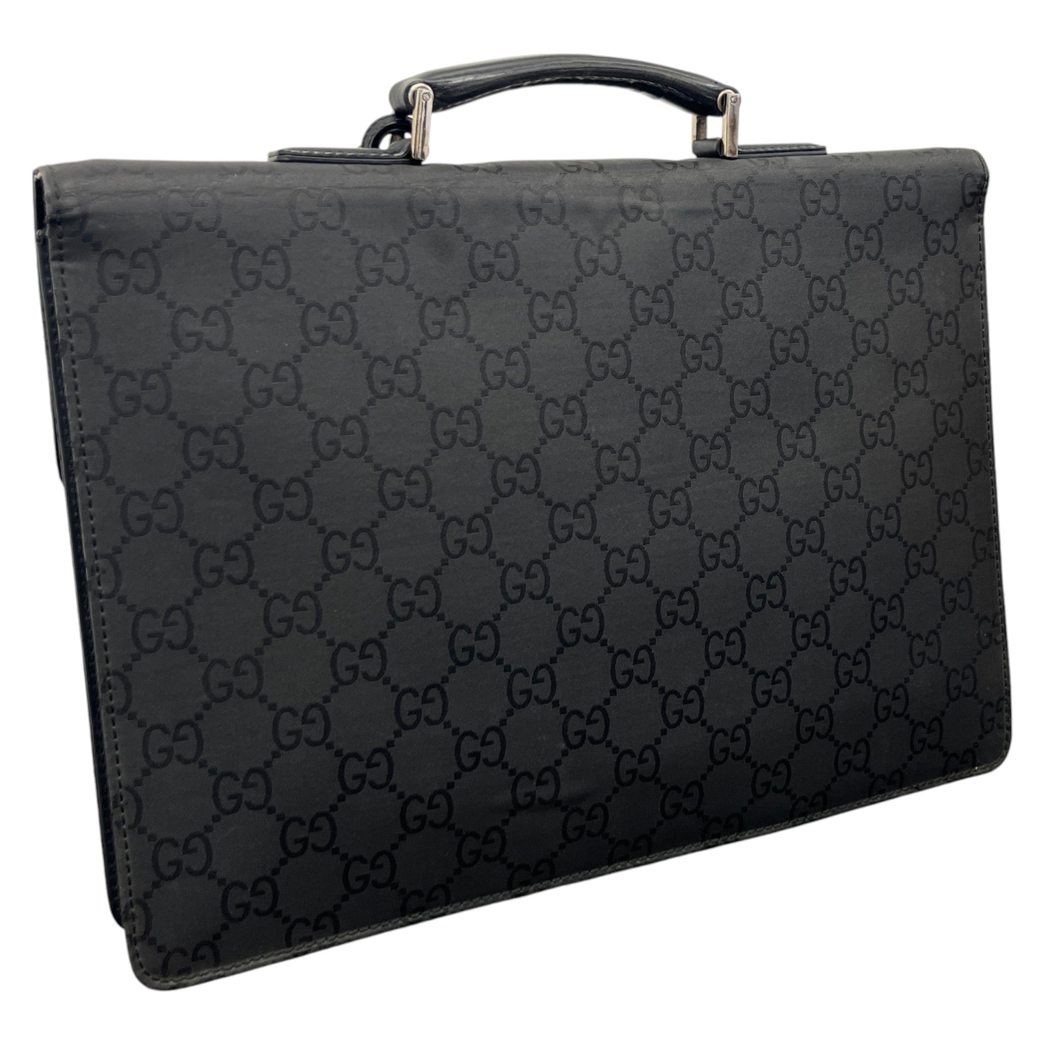 Men's Gg Lock Briefcase Bag Black
