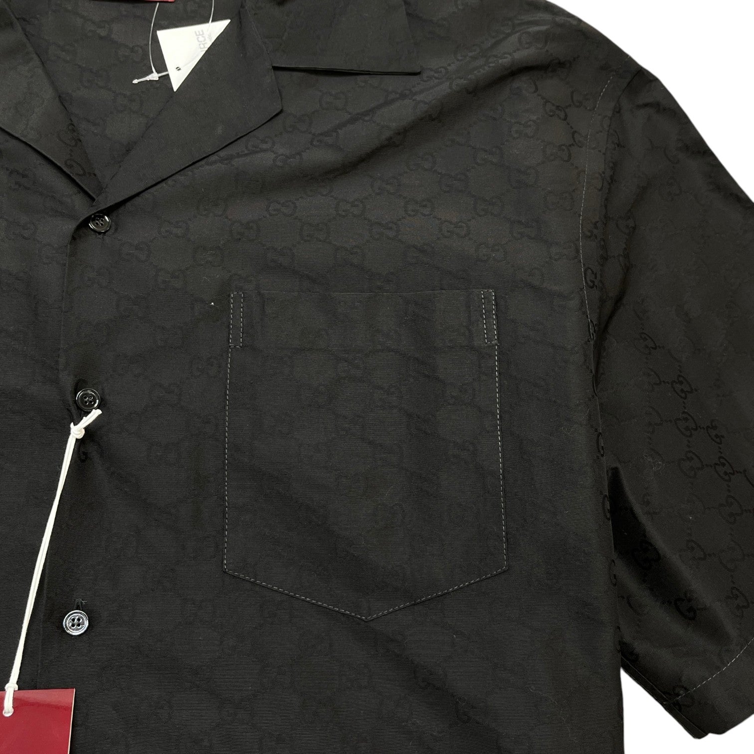 Men's Gg Faille Shirt Black Size IT 48 / UK M