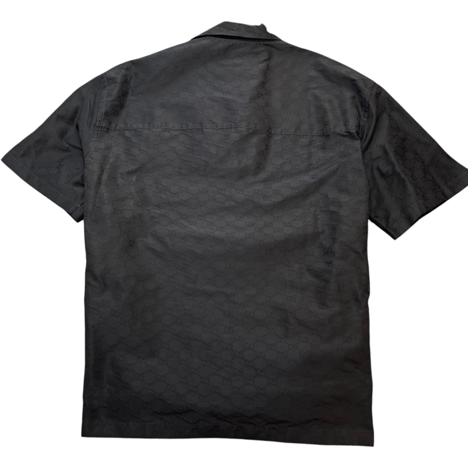 Men's Gg Faille Shirt Black Size IT 48 / UK M