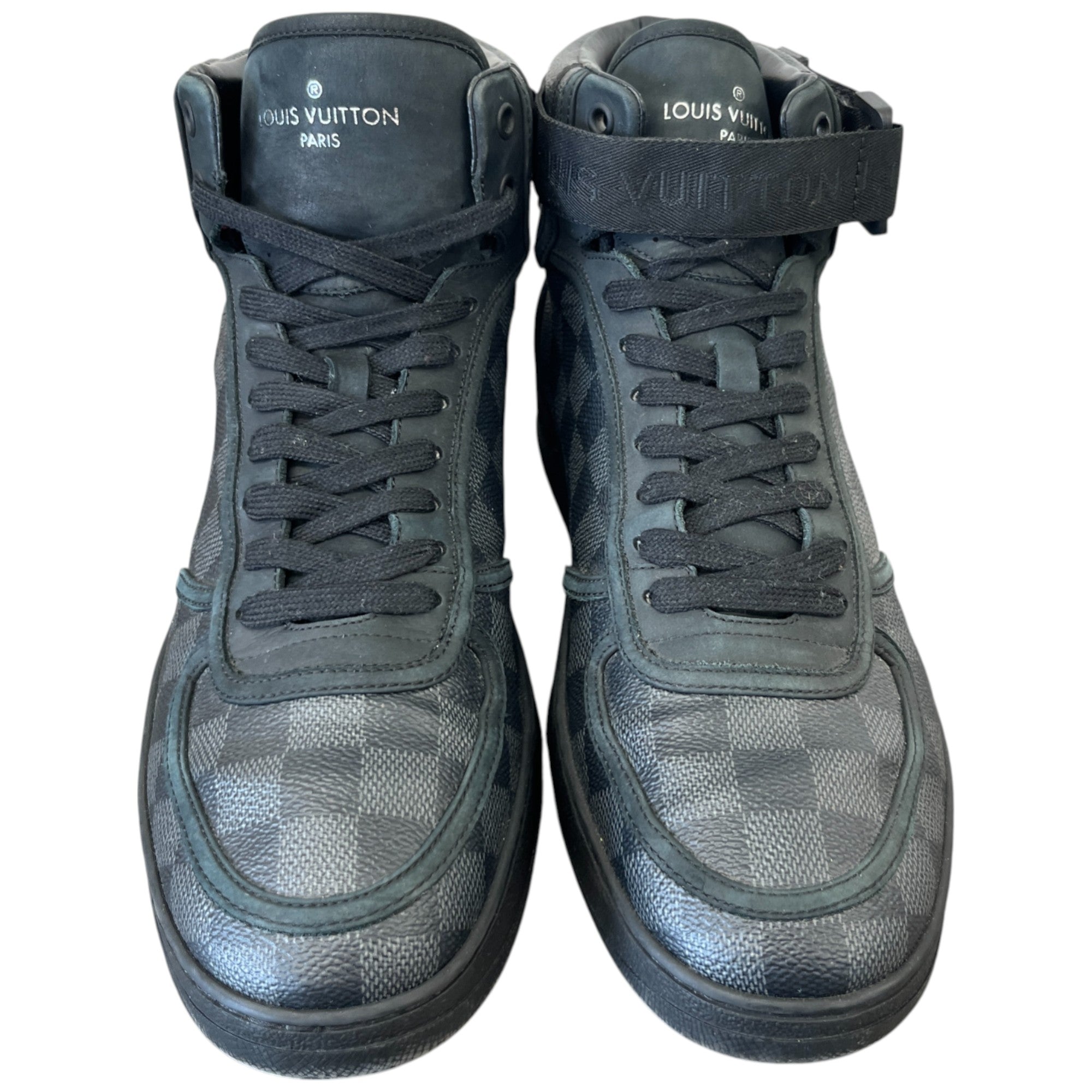 Men's Damier Rivoli High Trainers Black Size EU 41.5 / UK 7.5