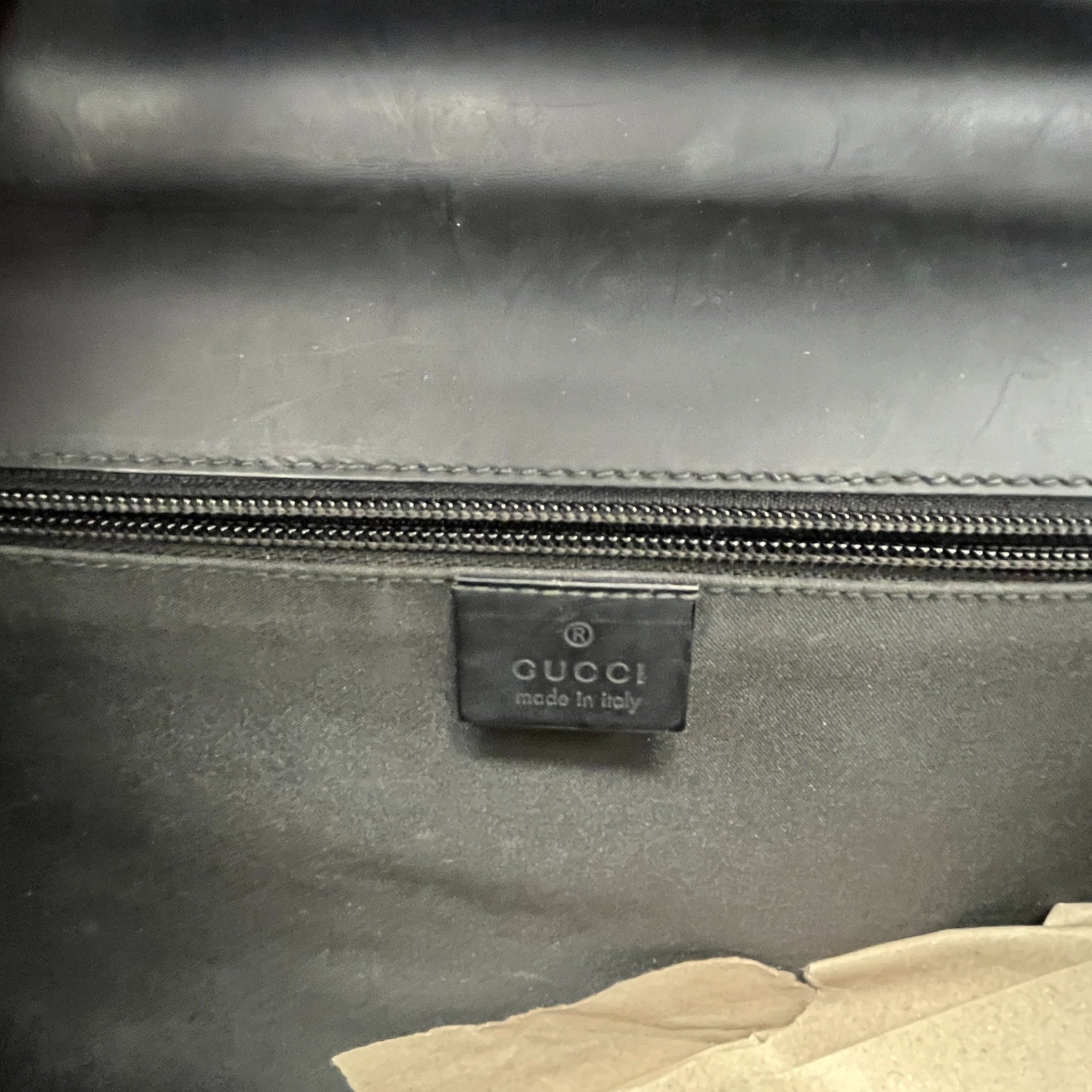 Men's Gg Lock Briefcase Bag Black