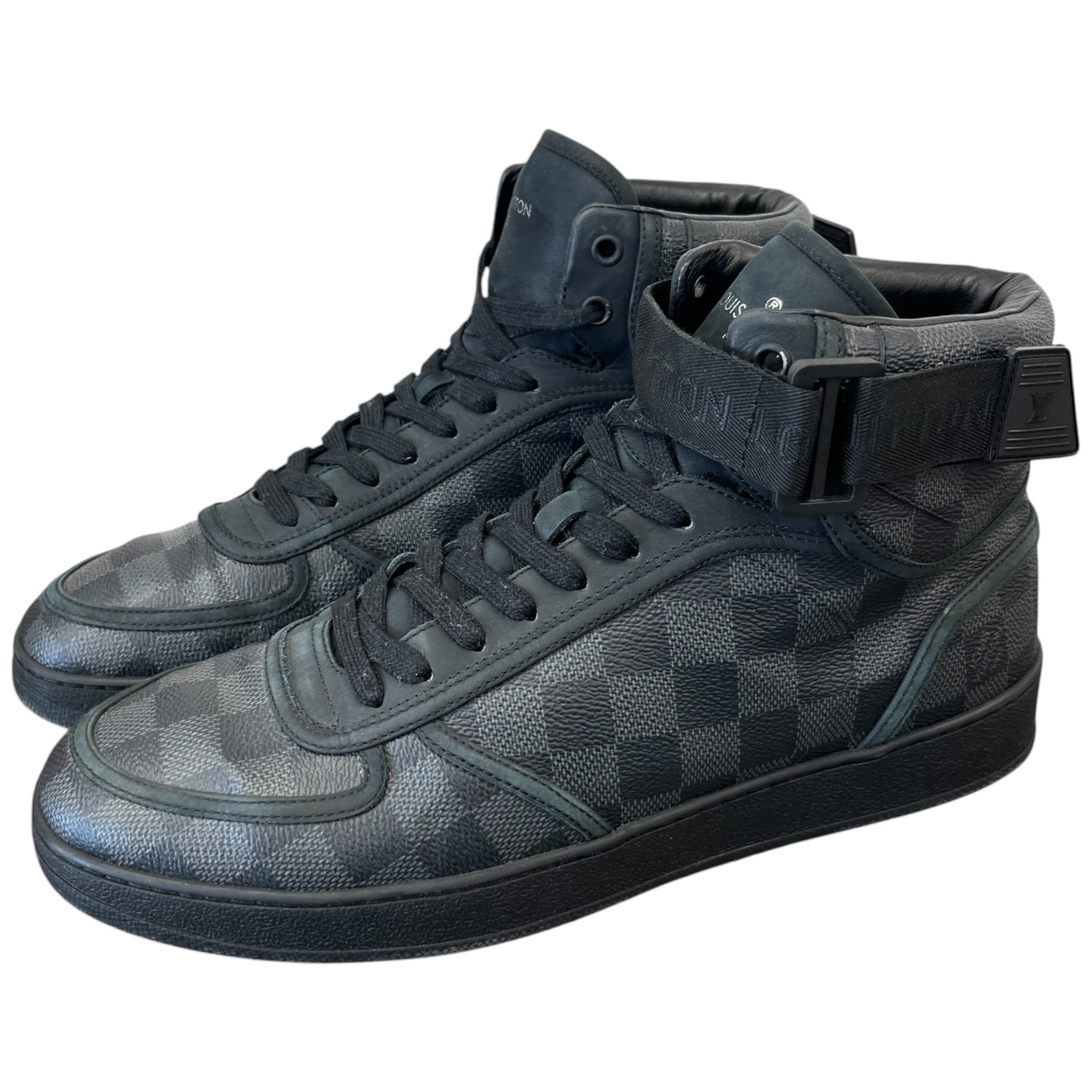 Men's Damier Rivoli High Trainers Black Size EU 41.5 / UK 7.5