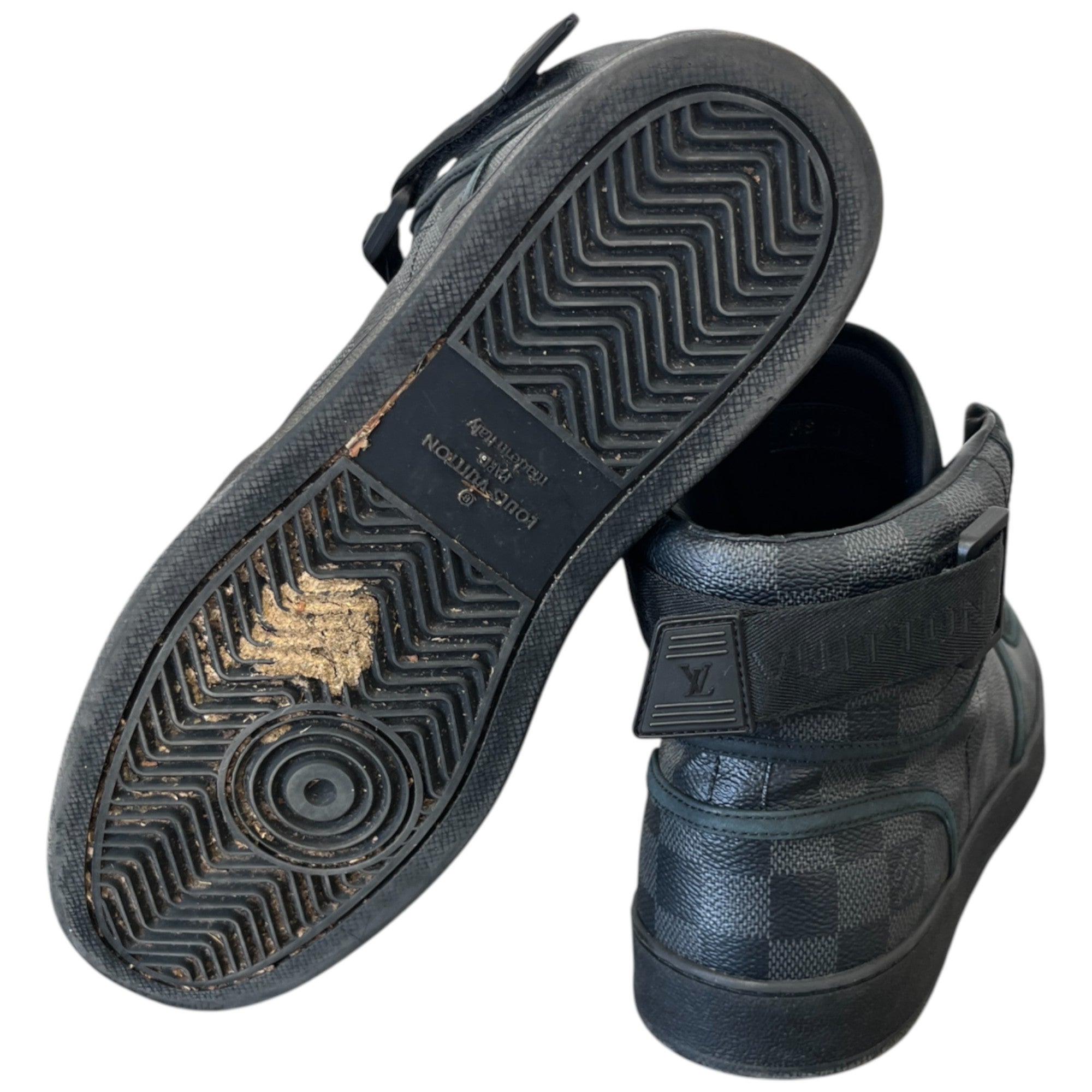 Men's Damier Rivoli High Trainers Black Size EU 41.5 / UK 7.5