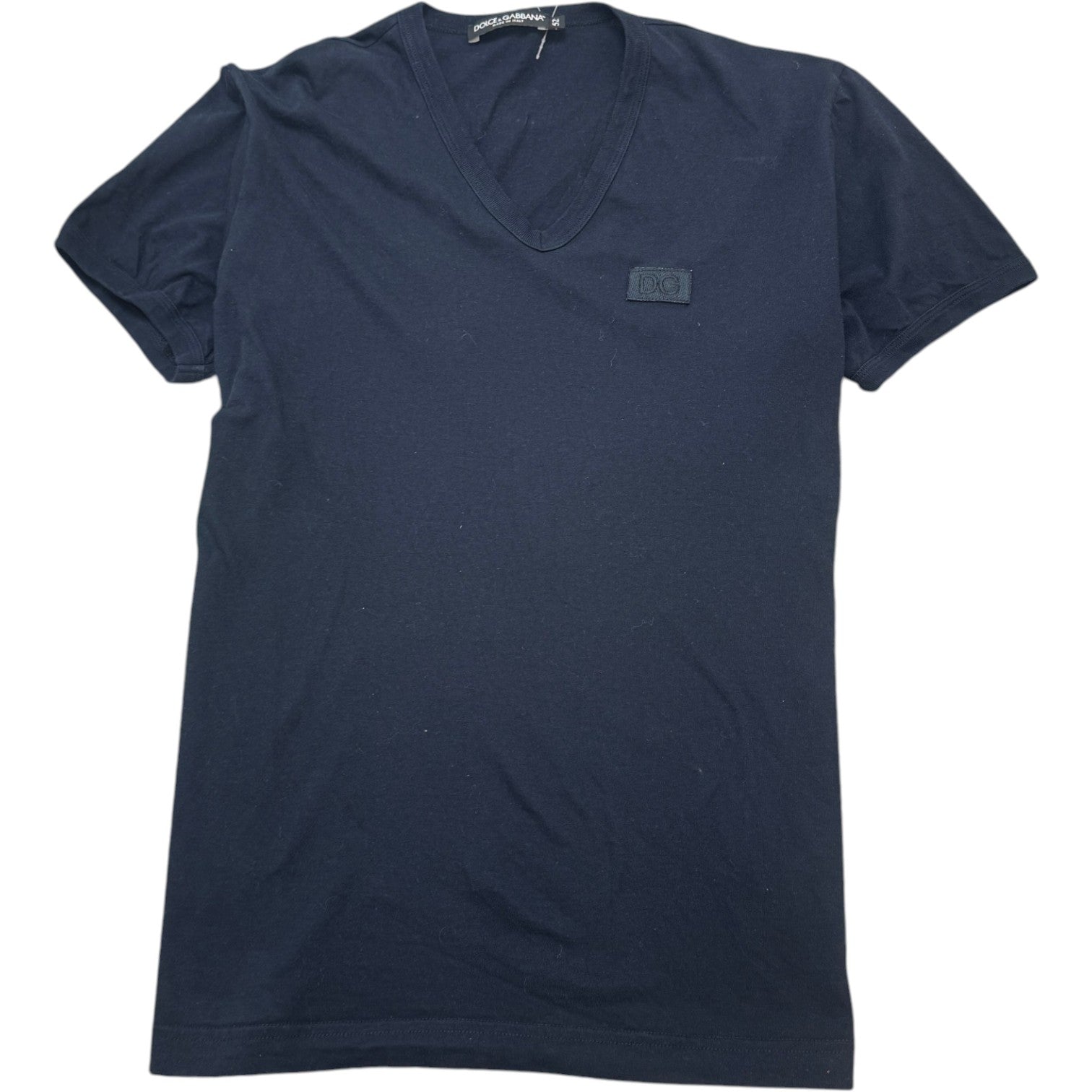 Men's Embroidered Logo T-Shirt Navy Size IT 52 / UK XL