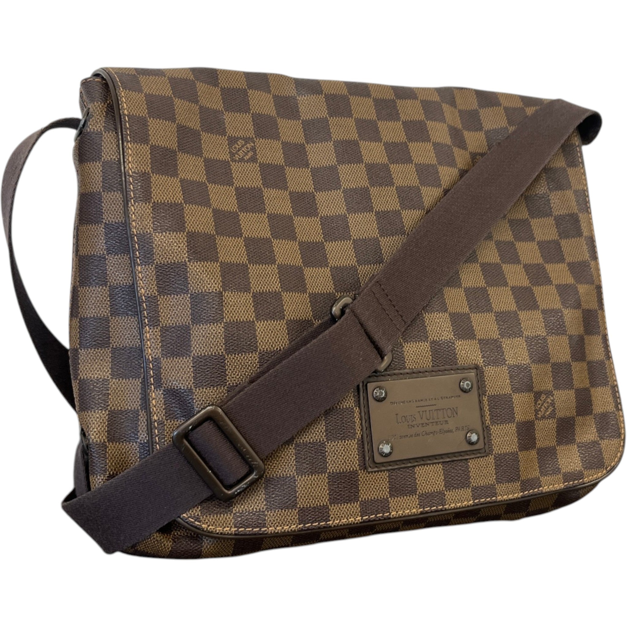 Men's Damier Ebene Brookyln Messenger Bag Brown