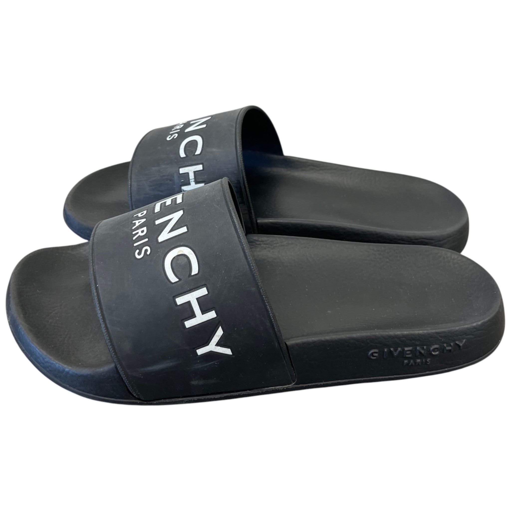 Women's Logo Print Slides Black Size EU 38 / UK 5