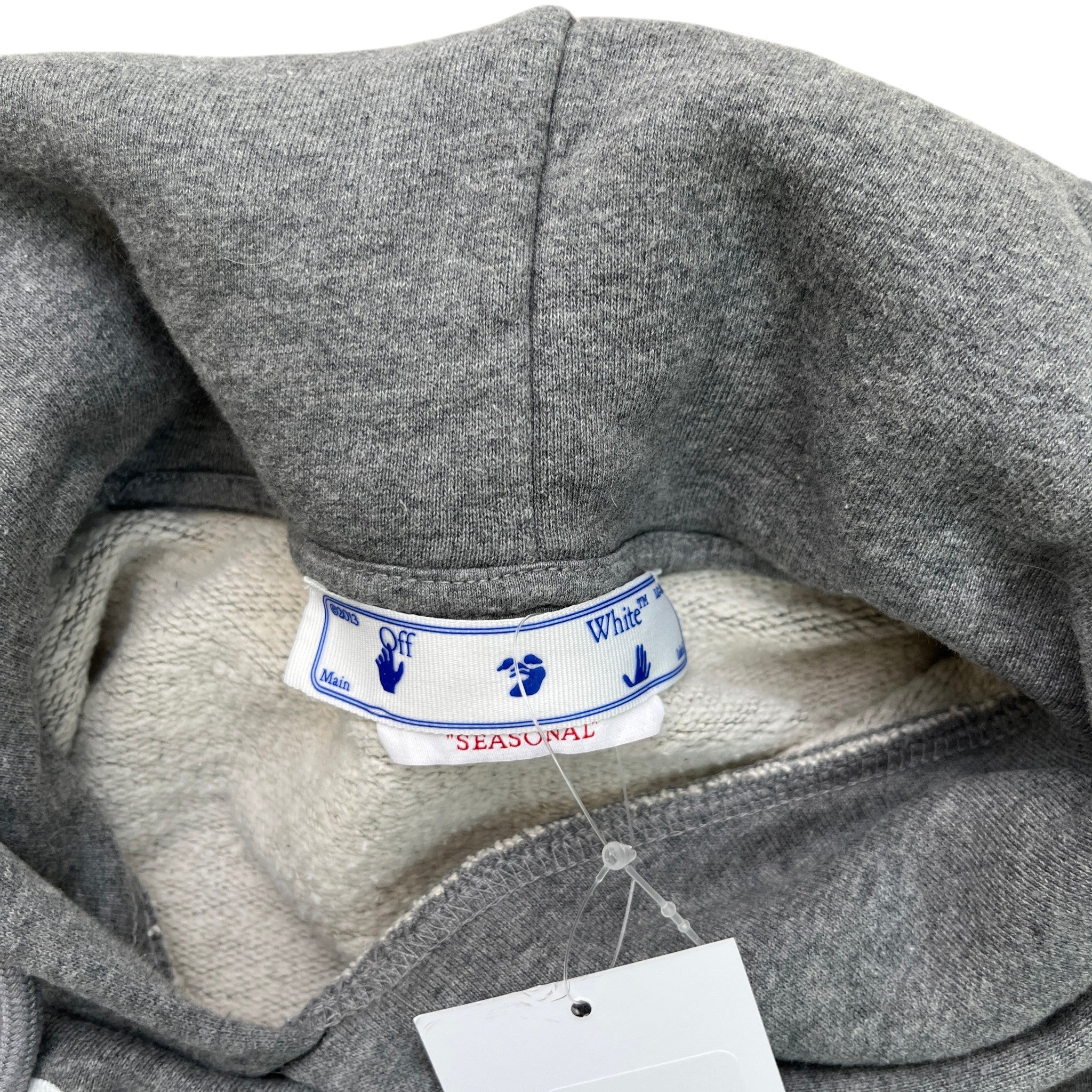 Men's Paint Script Skate Hoodie Grey Size S