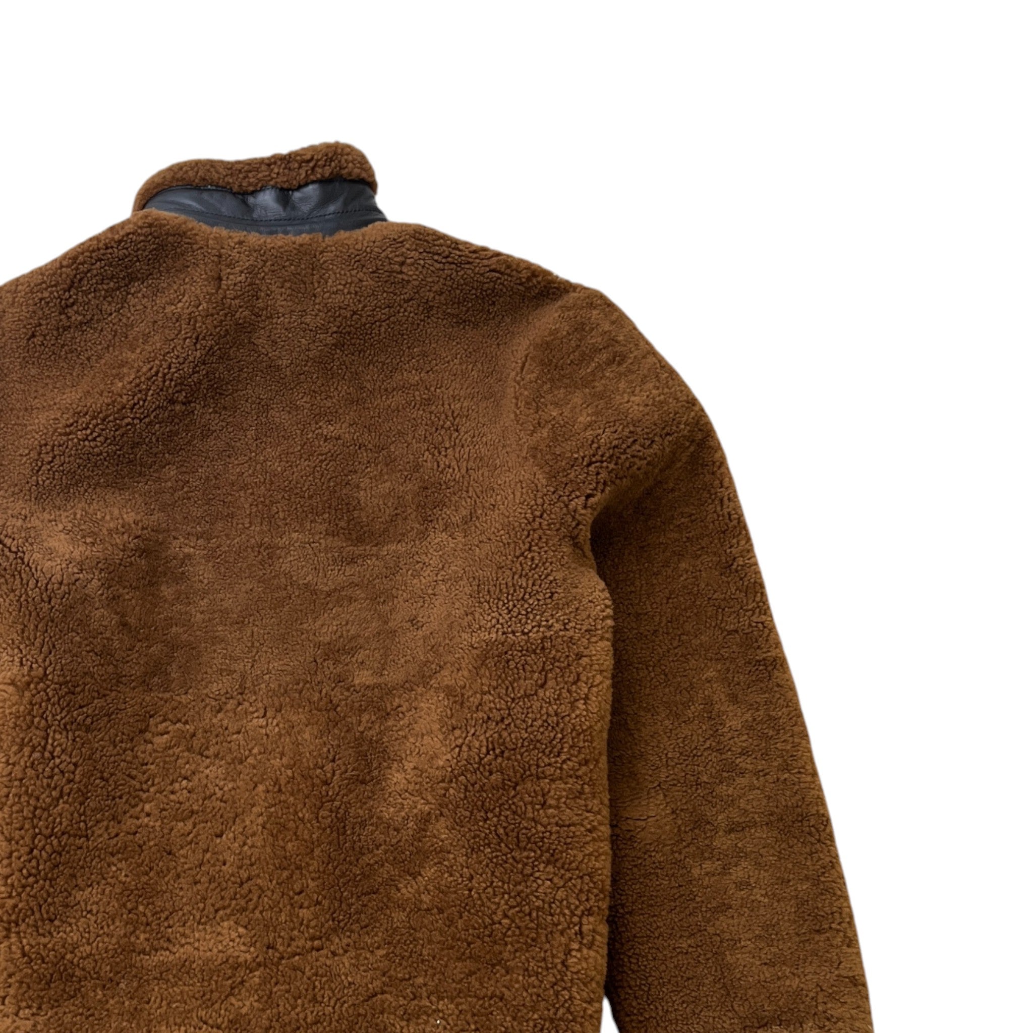 Men's Shearling Pocket Detail Jacket Brown Size IT 50 / L