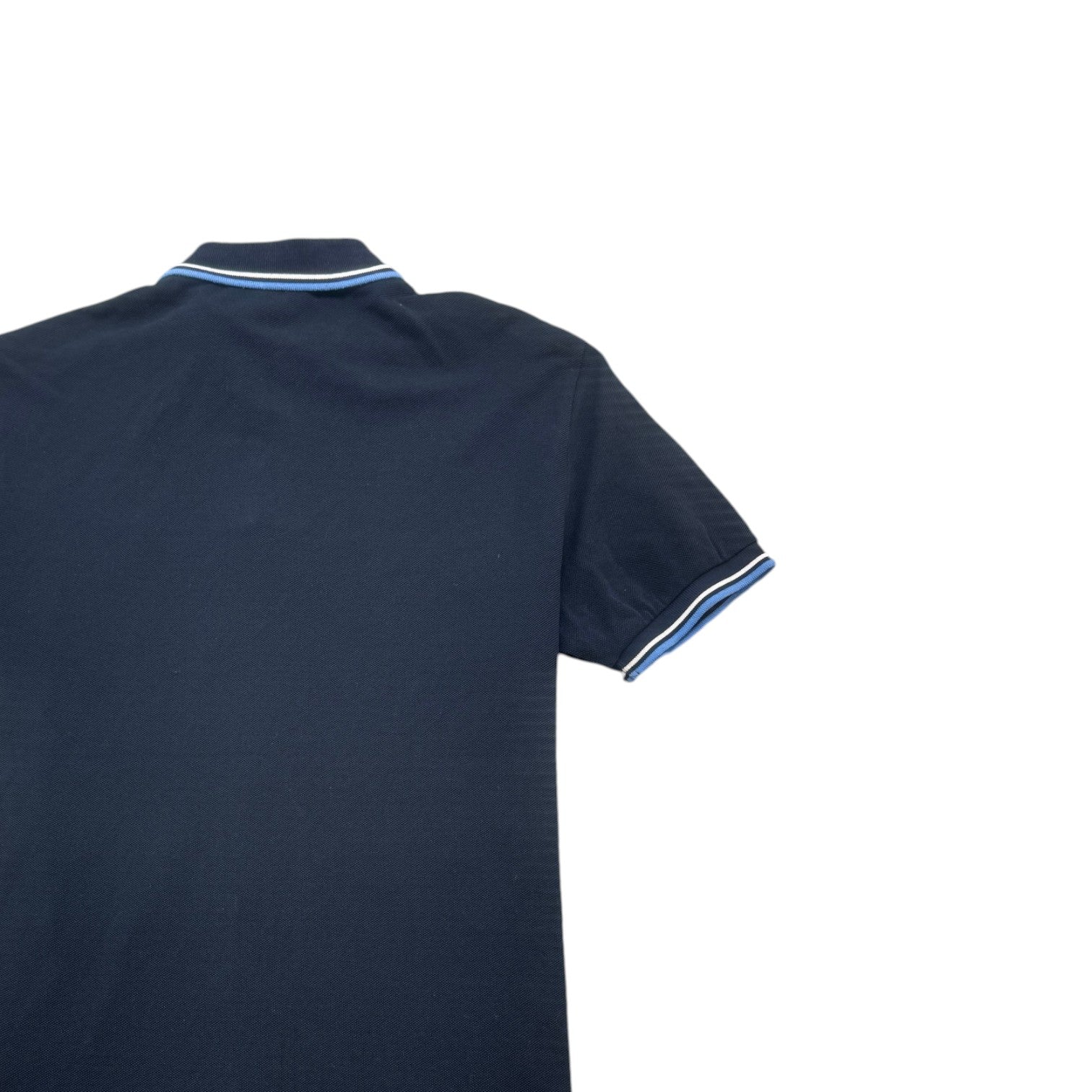 Men's Plaque Logo Polo Shirt Navy Size L