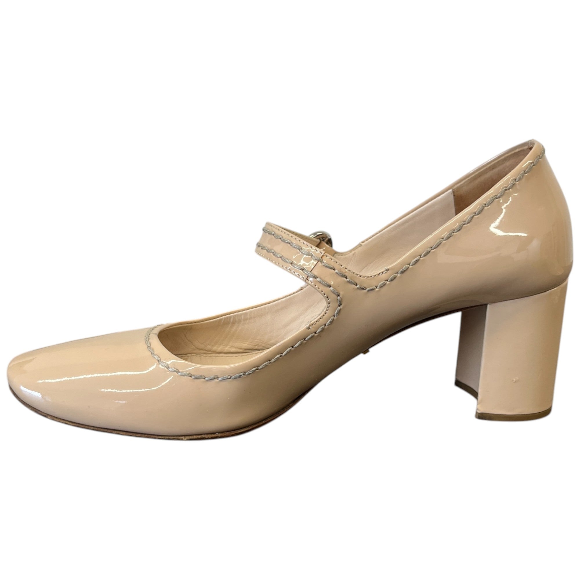 Women's Mary Jane Heels Nude Size EU 39.5 / UK 6.5