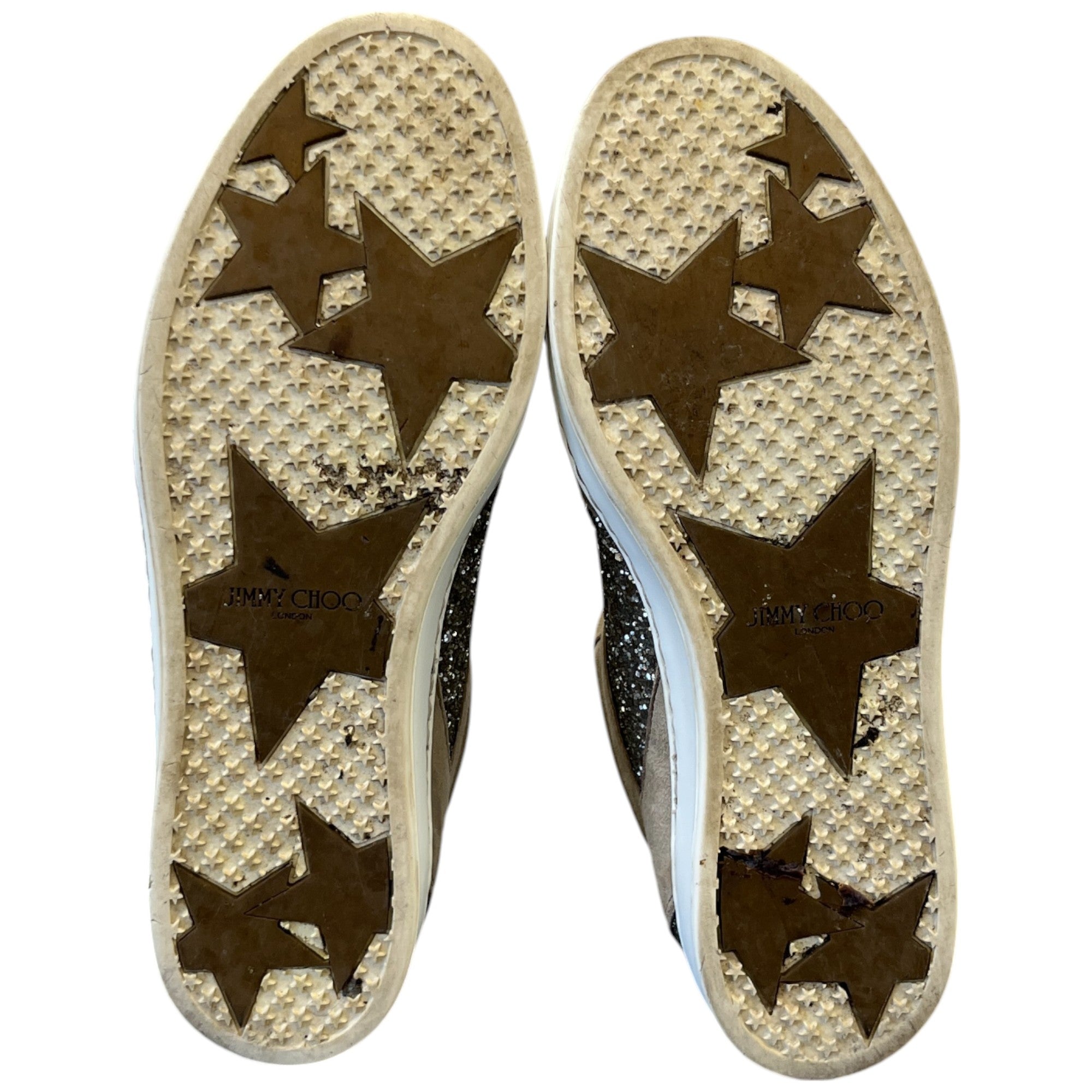 Women's Miami Glitter Low Trainers Beige Size EU 38.5 / UK 5.5