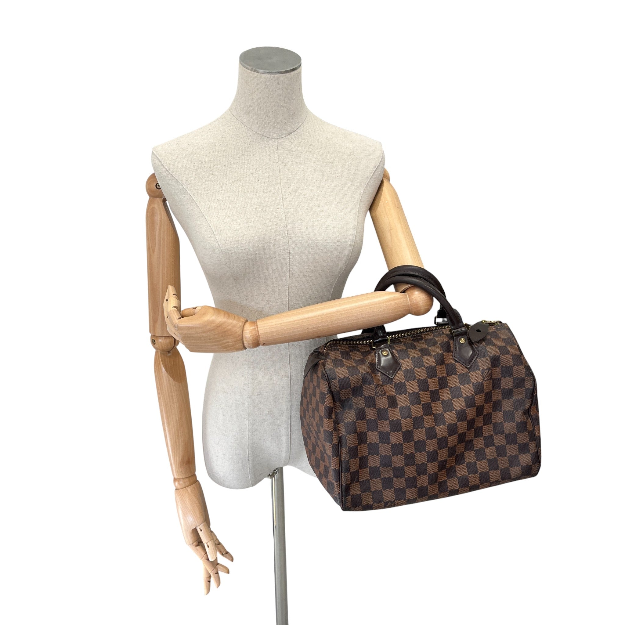 Women's Speedy 30 Damier Ebene Bag Brown