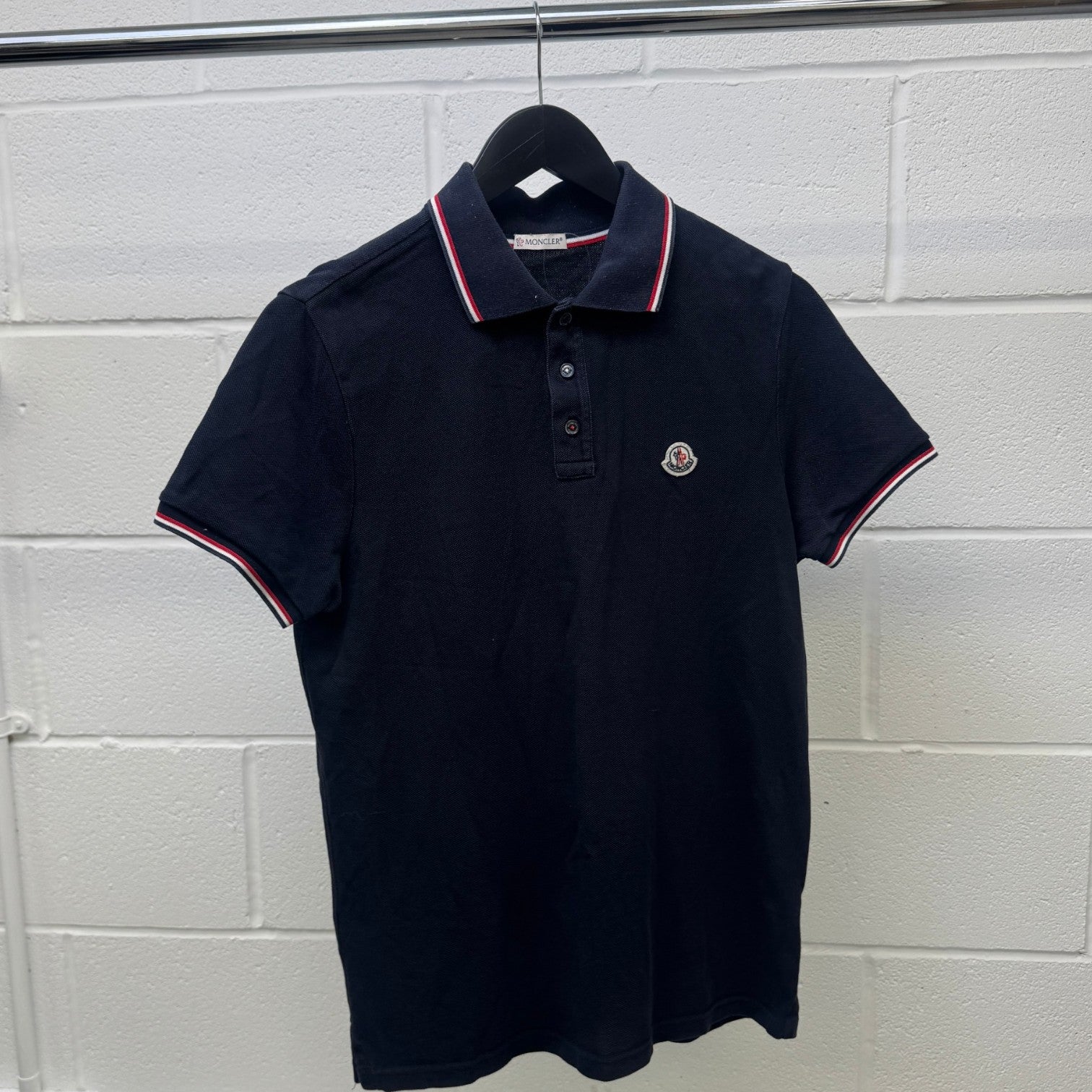 Men's Maglia Polo Shirt Navy Size M