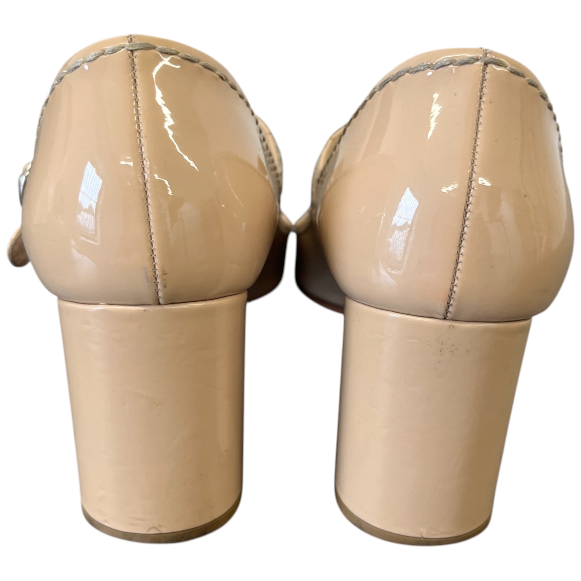 Women's Mary Jane Heels Nude Size EU 39.5 / UK 6.5